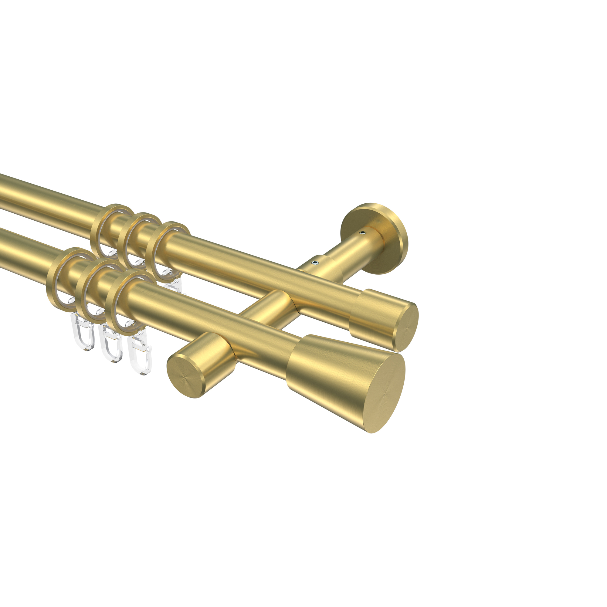 Gardinenstangen Messing-Optik 20 mm Ø Prestige Sitra, 2-läufig