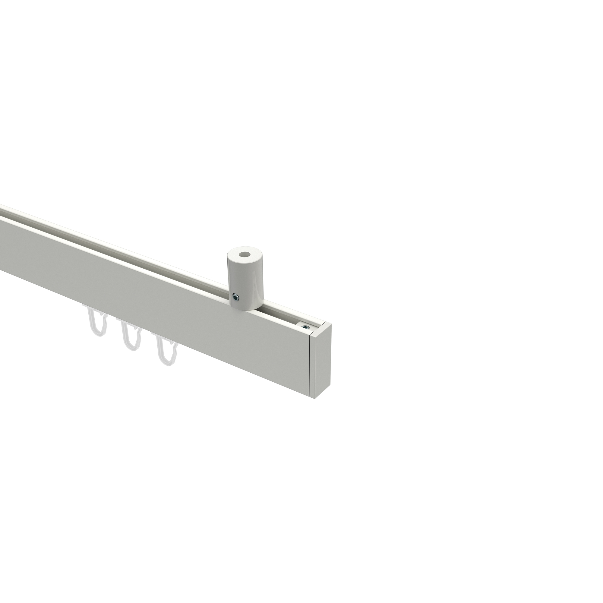 Innenlauf-Gardinenstangen Deckenmontage Weiß eckig Sonius Paxo