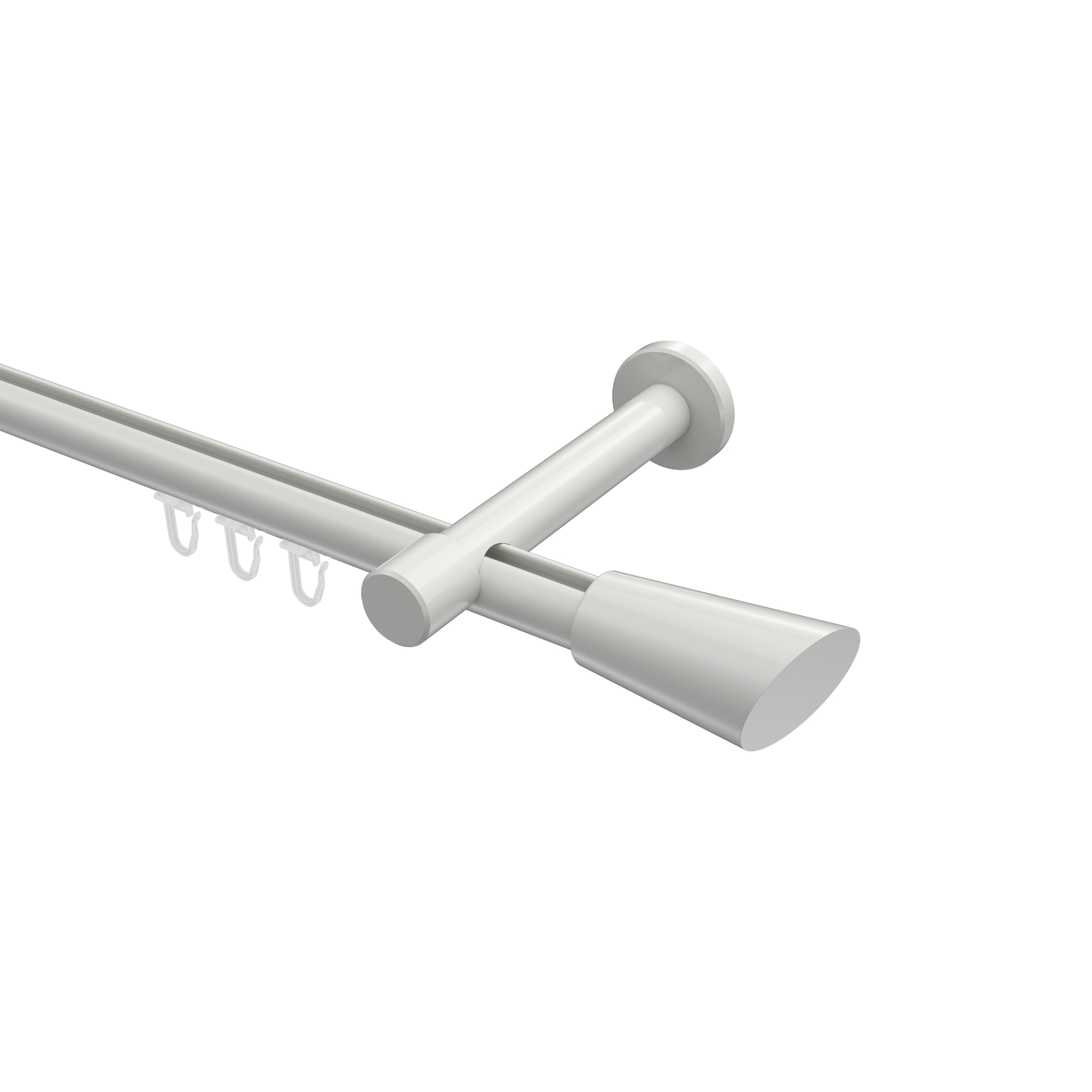 Innenlaufstangen Weiß, Aluminium / Metall 20 mm Ø Prestige Bento
