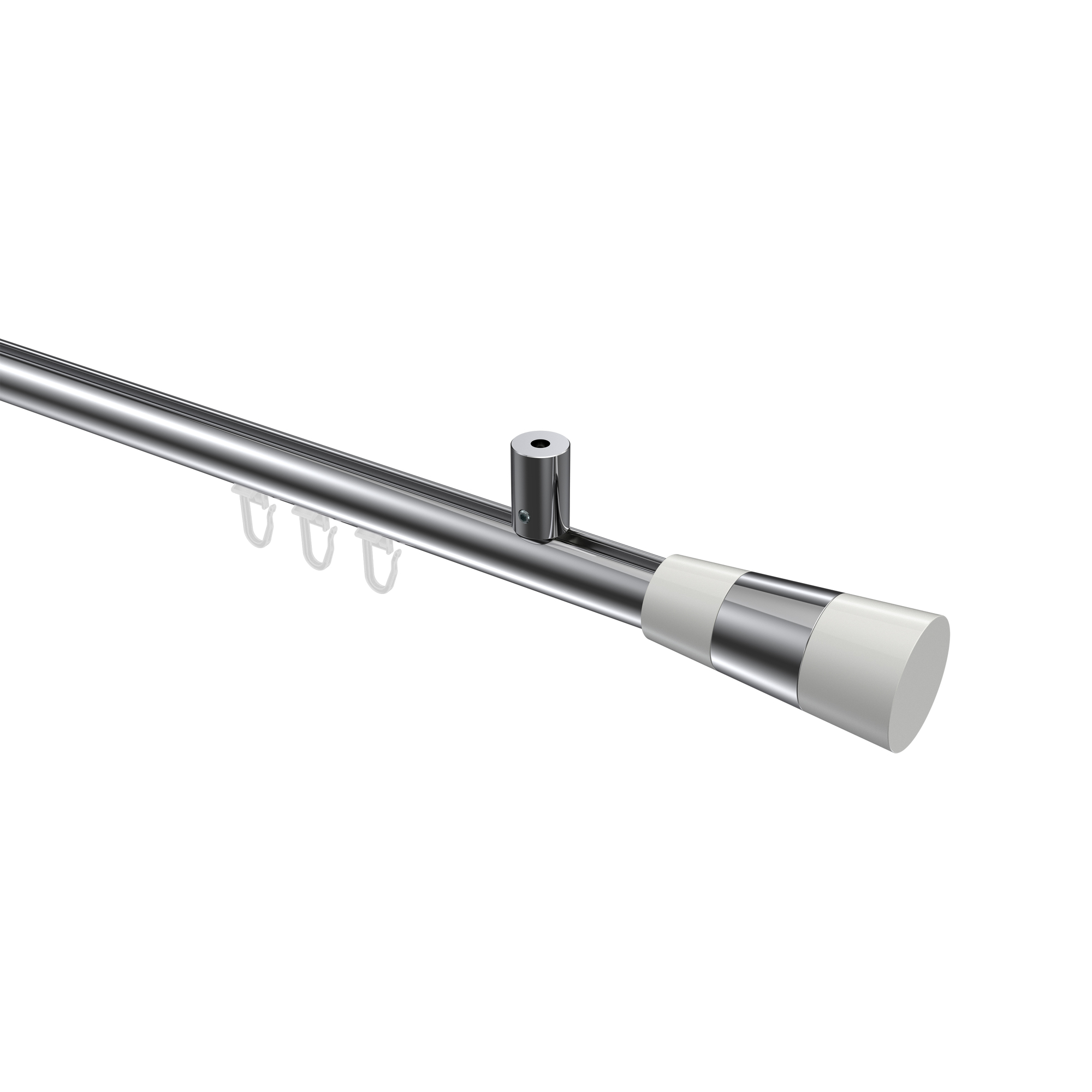 Innenlauf-Vorhangstange (Deckenmontage) Chrom, Aluminium / Metall 20 mm Ø Sonius Tanara