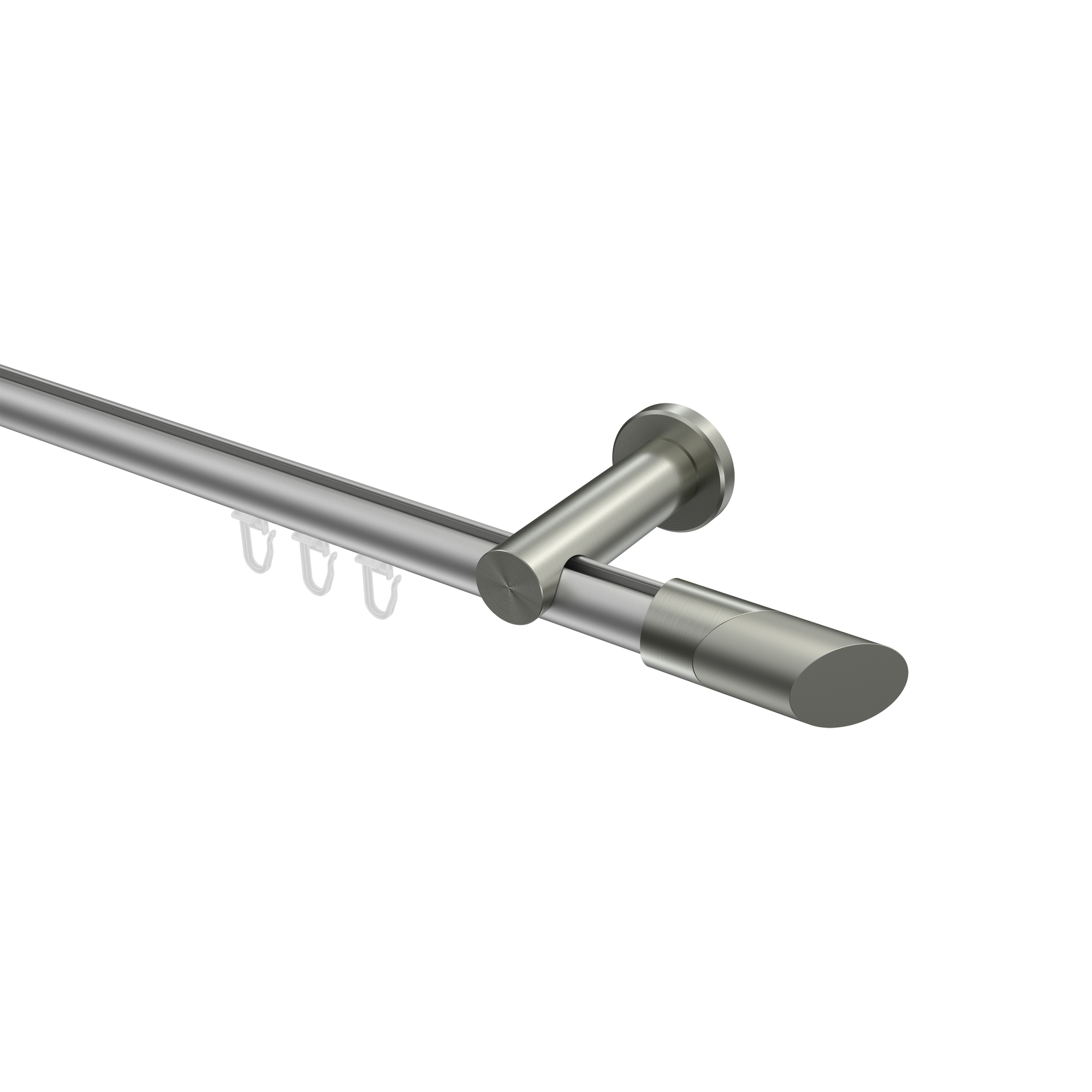 Innenlaufstange Silbergrau / Edelstahl-Optik, Aluminium / Metall 20 mm Ø Platon Verano