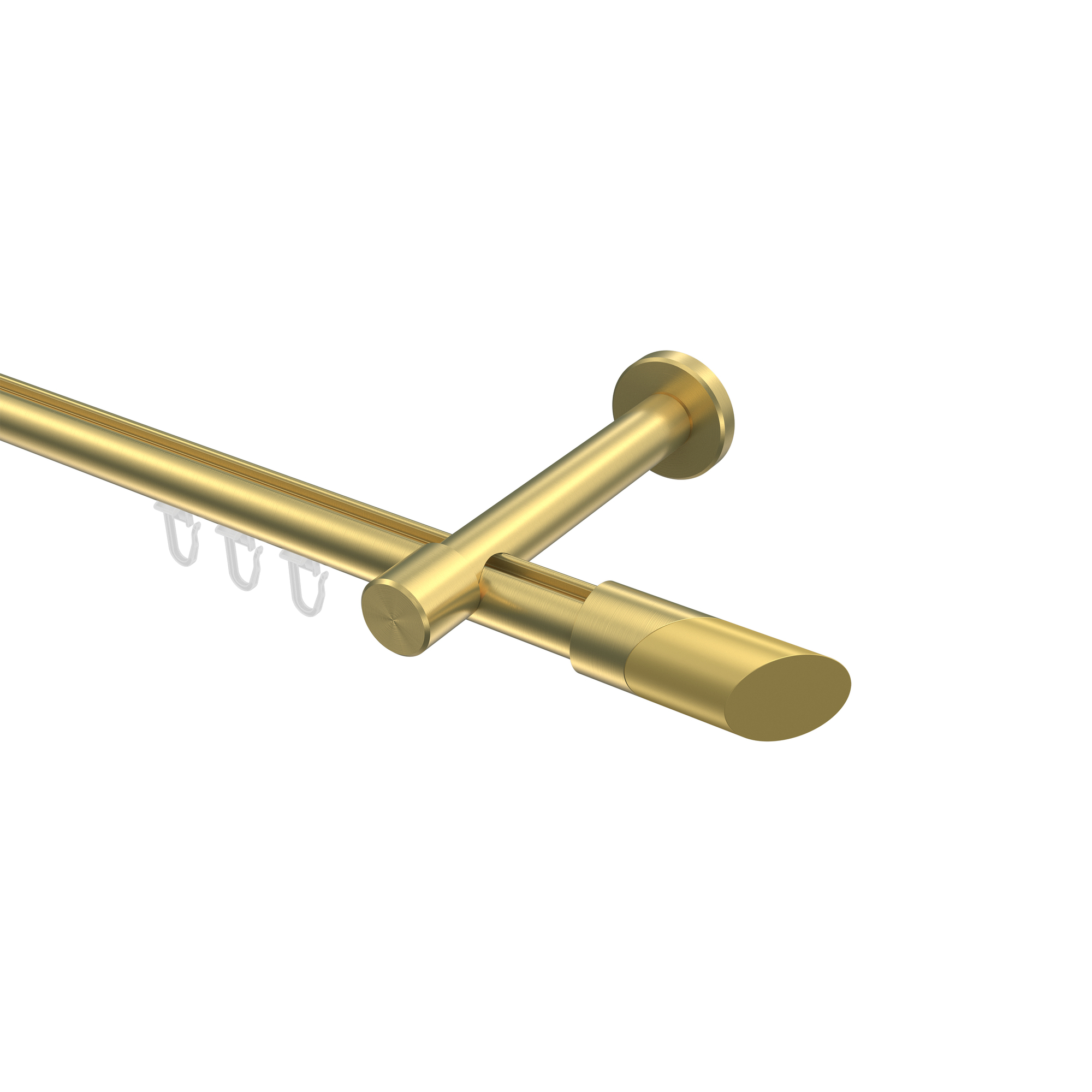 Innenlauf-Gardinenstangen Messing-Optik 20 mm Ø Prestige Verano