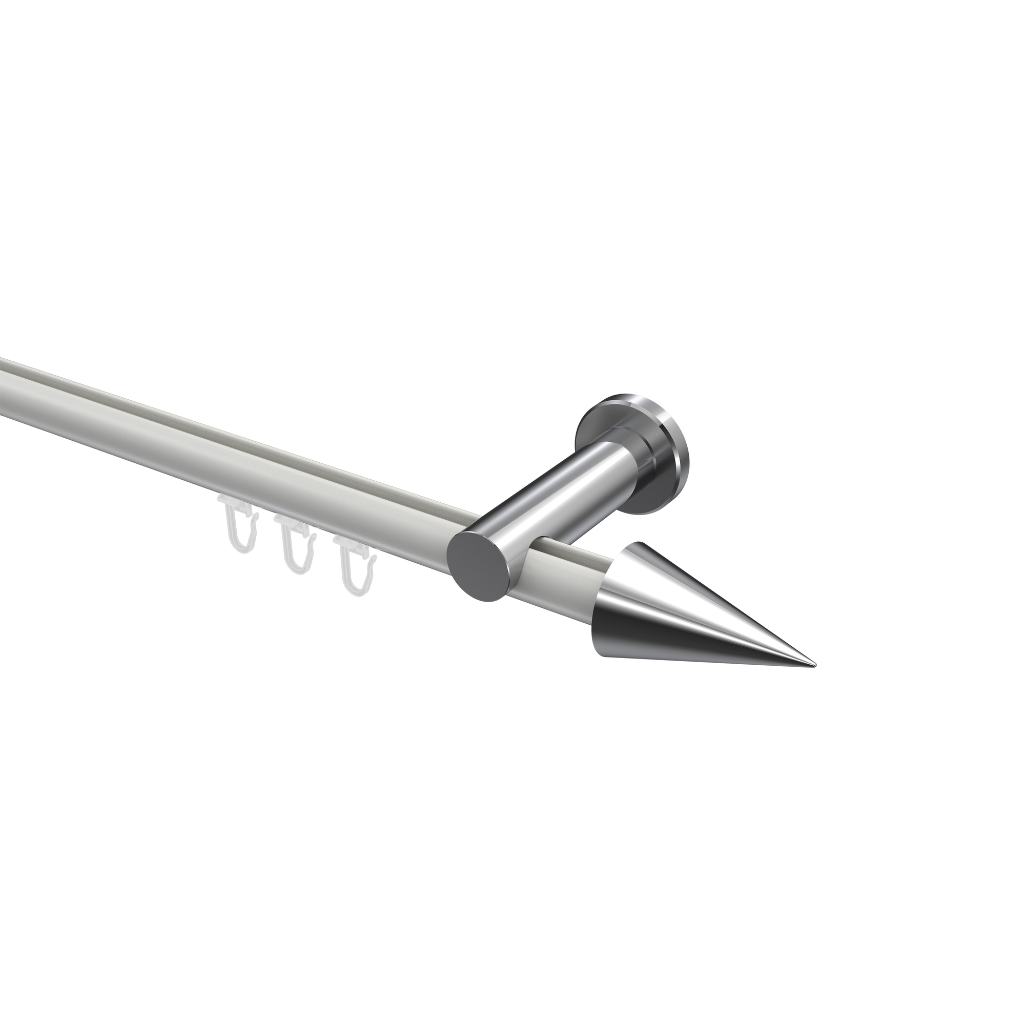 Innenlaufstange Weiß / Chrom, Aluminium / Metall 20 mm Ø Platon Savio