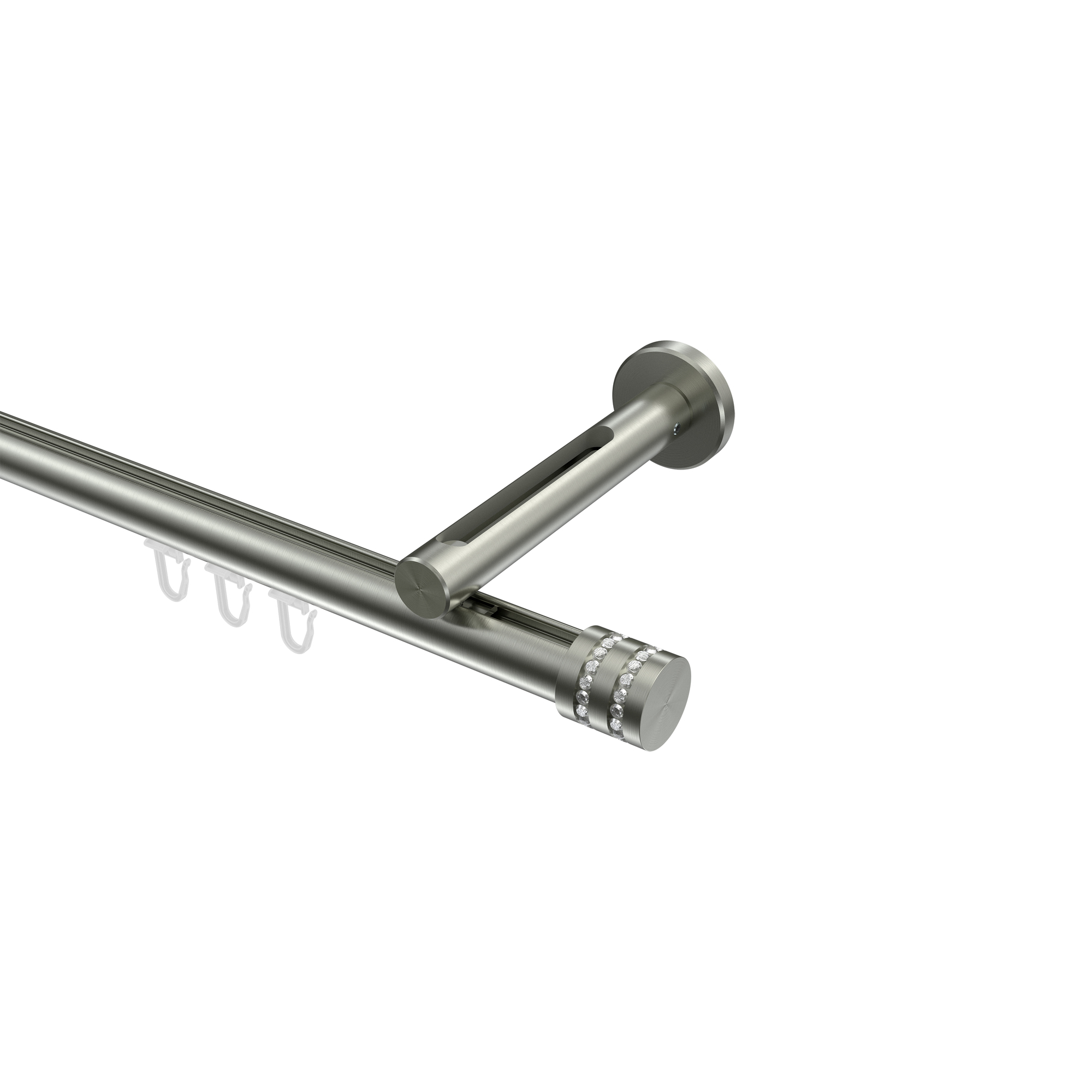 Innenlaufstange Edelstahl-Optik, Aluminium / Metall 20 mm Ø Siteno Estana