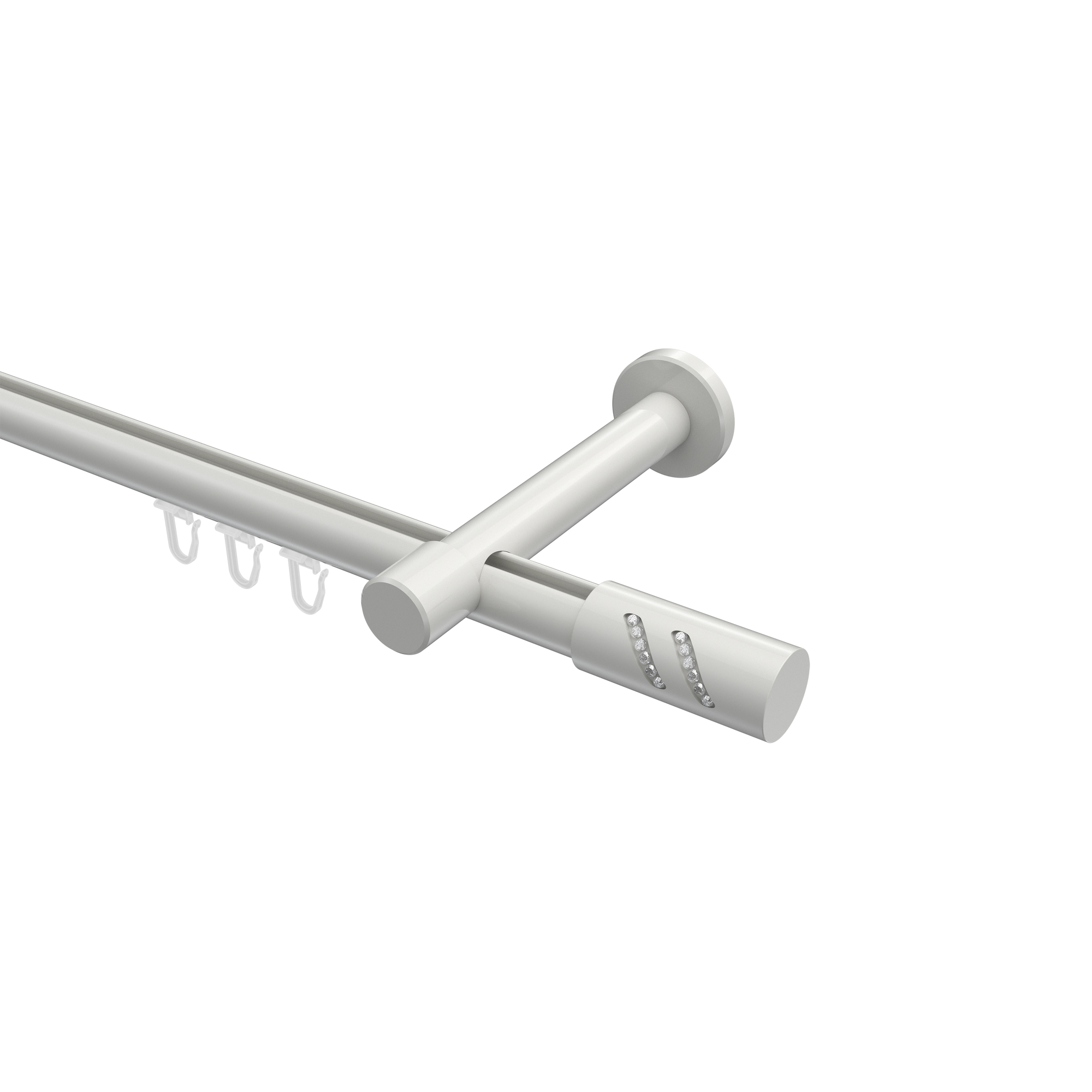 Innenlaufstange Weiß, Aluminium / Metall 20 mm Ø Prestige Zoena