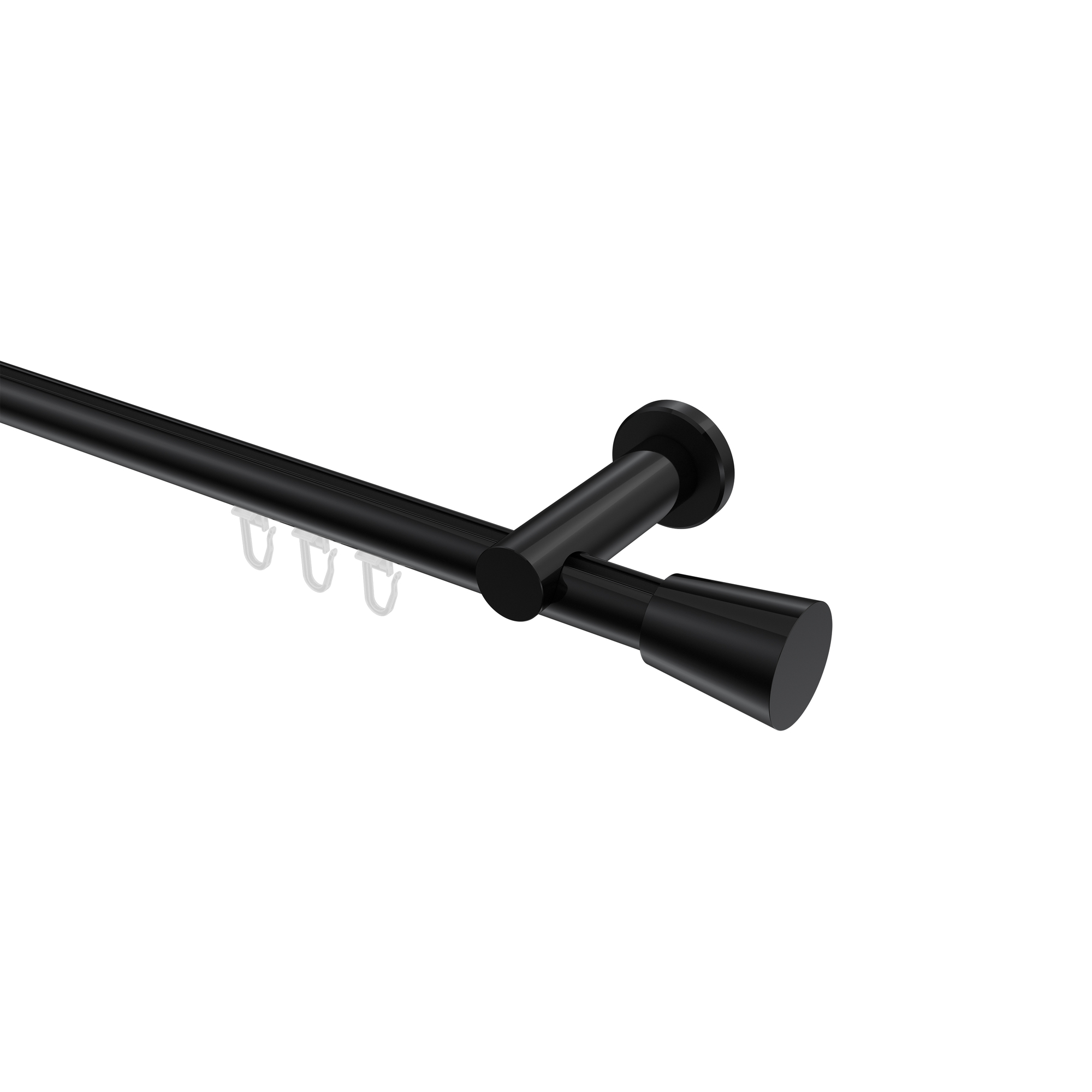 Innenlaufstange Schwarz, Aluminium / Metall 20 mm Ø Platon Sitra