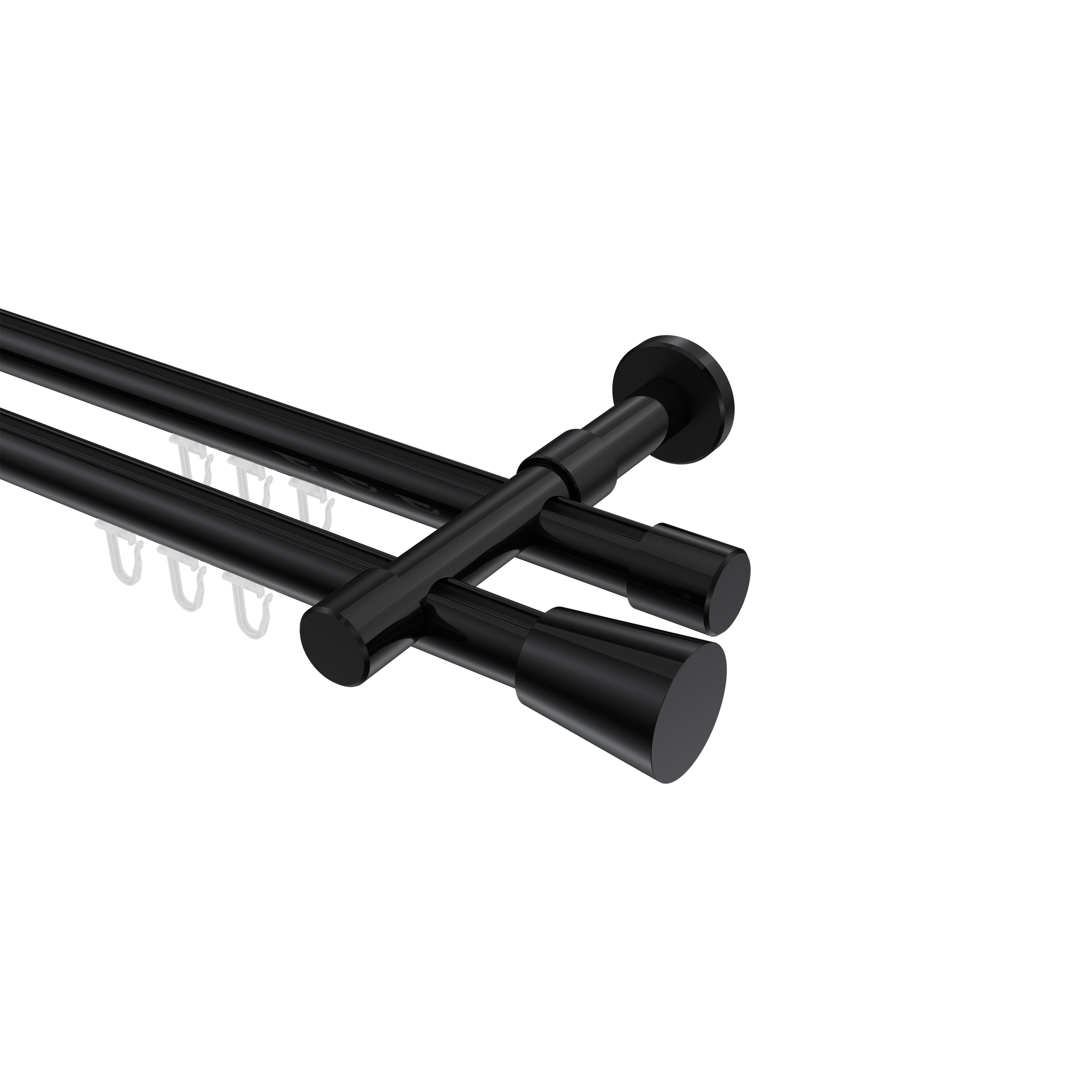 Innenlaufstange Schwarz, Metall 20 mm Ø Prestige Sitra, zweiläufig