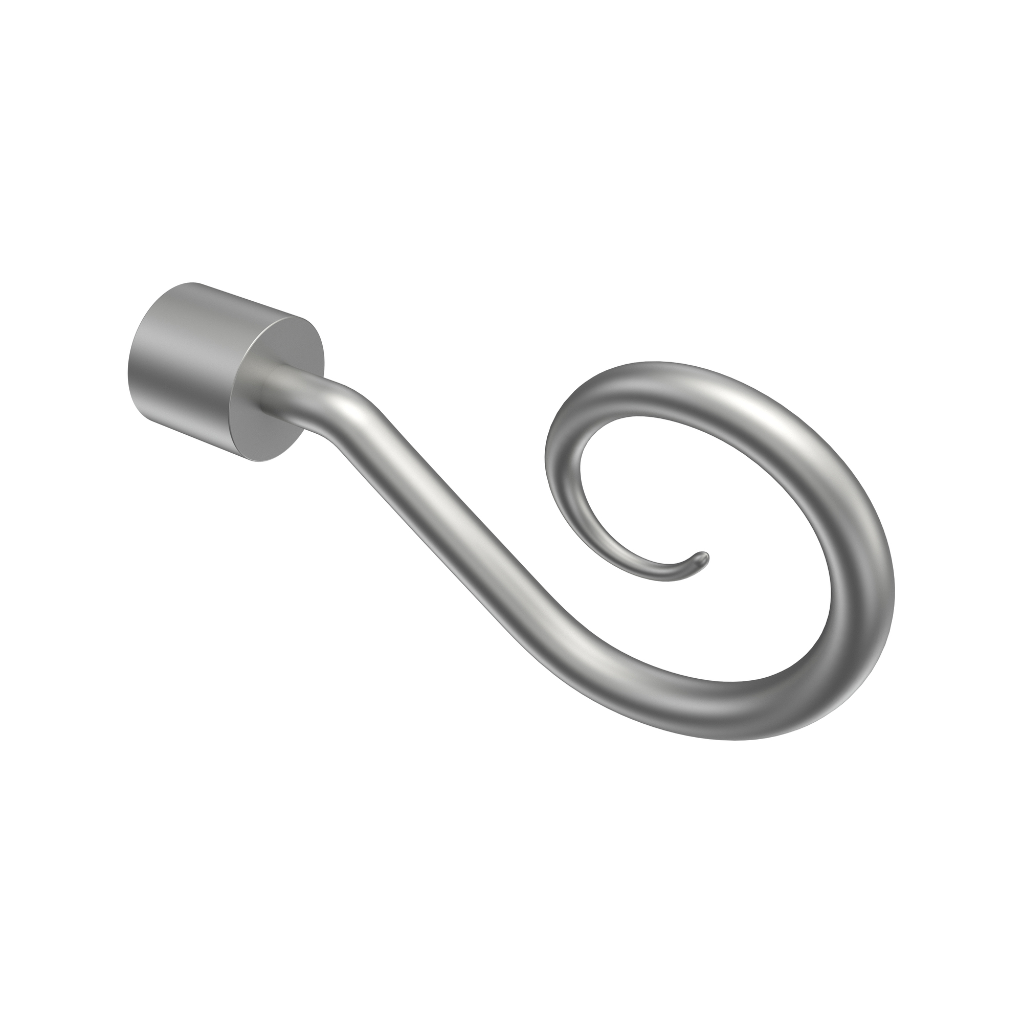 Endstücke Helix (Spirale) Silber-Grau für 16/13 mm ausziehbare Gardinenstangen