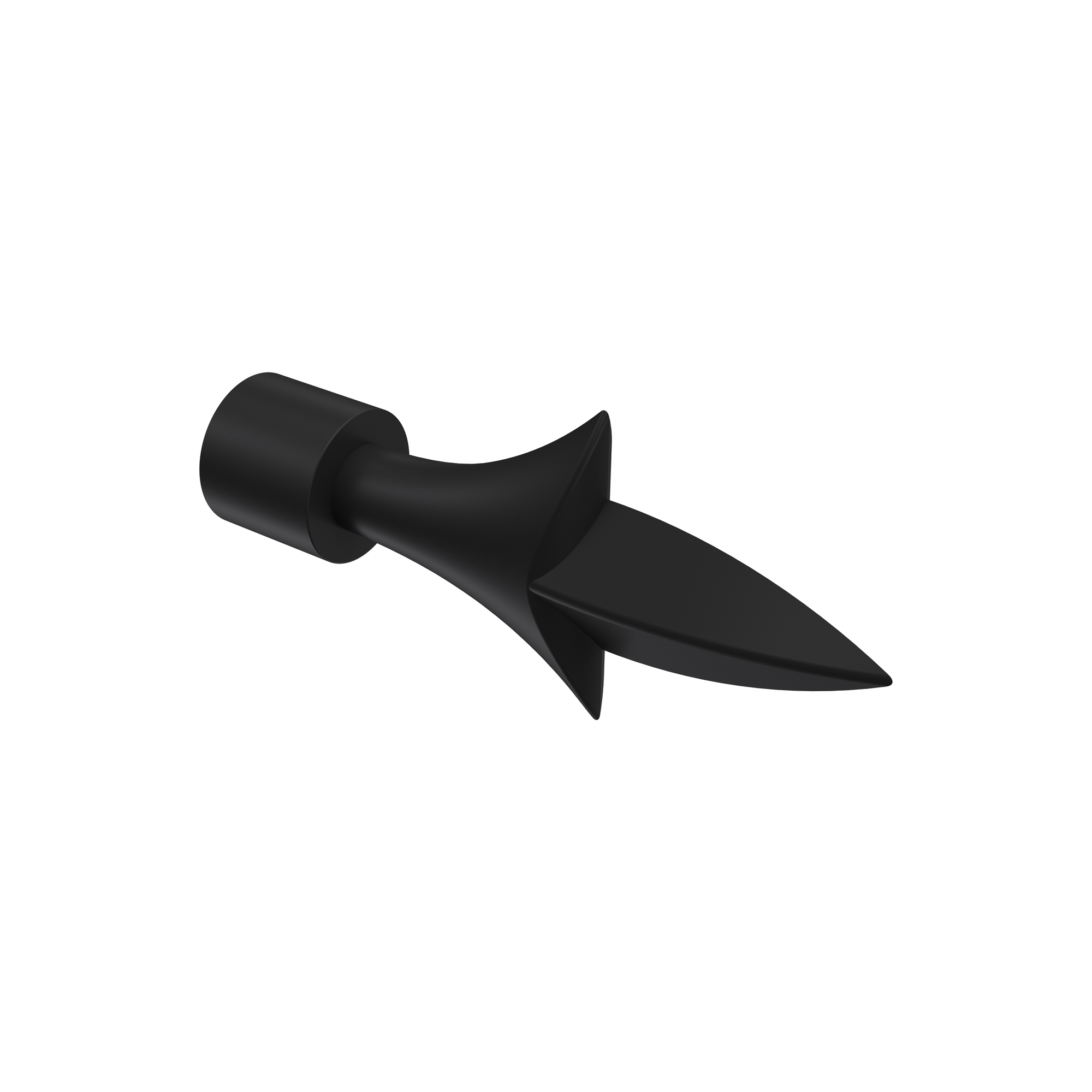 Endstücke Lily (Lilie) Schwarz für 16/13 mm ausziehbare Gardinenstangen