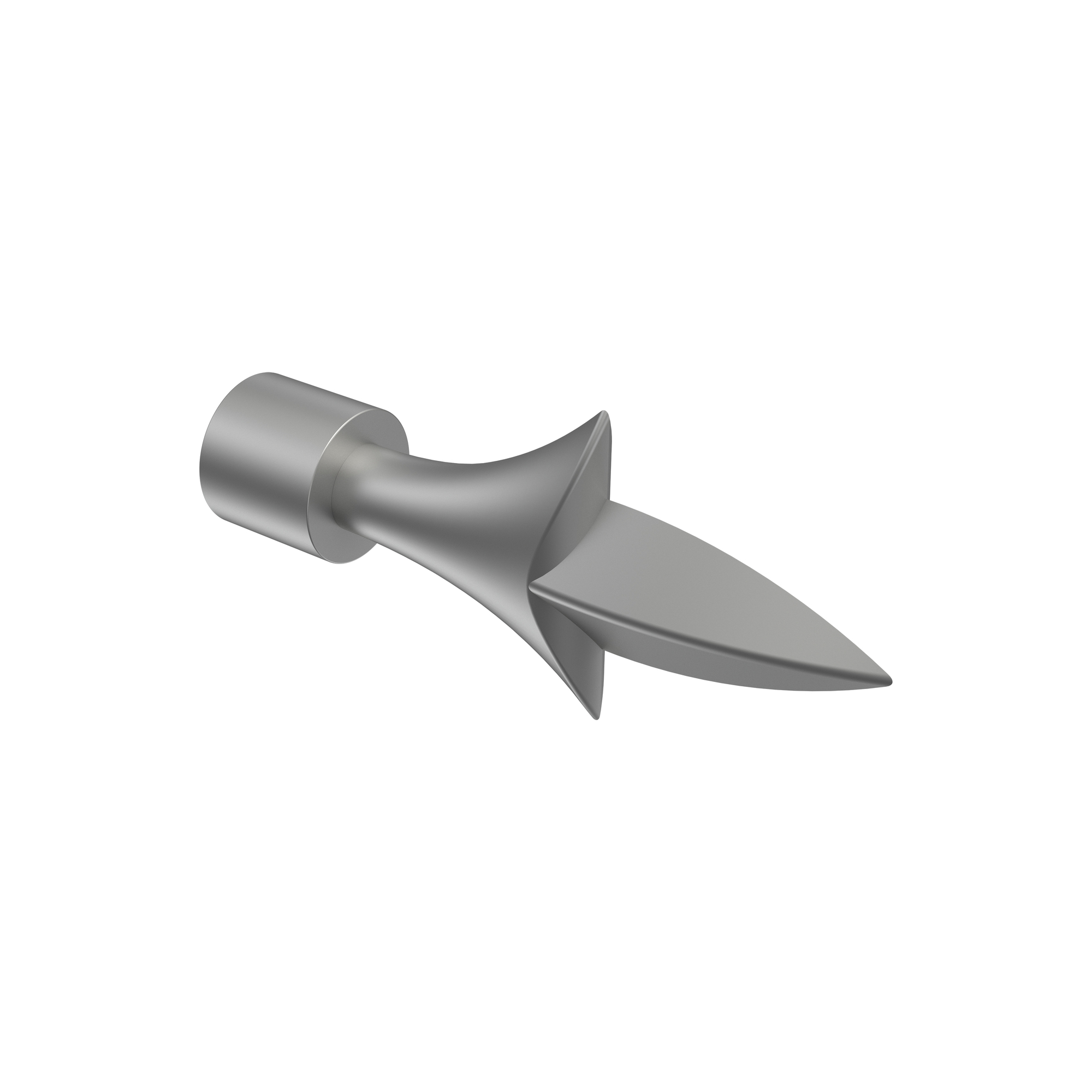 Endstücke Lily (Lilie) Silber-Grau für 16/13 mm ausziehbare Gardinenstangen