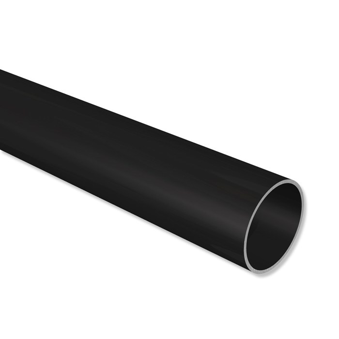 Vorhangstange 16 mm schwarz Metall Rohr  Modell " Pik "  ab 100 bis 600 cm 