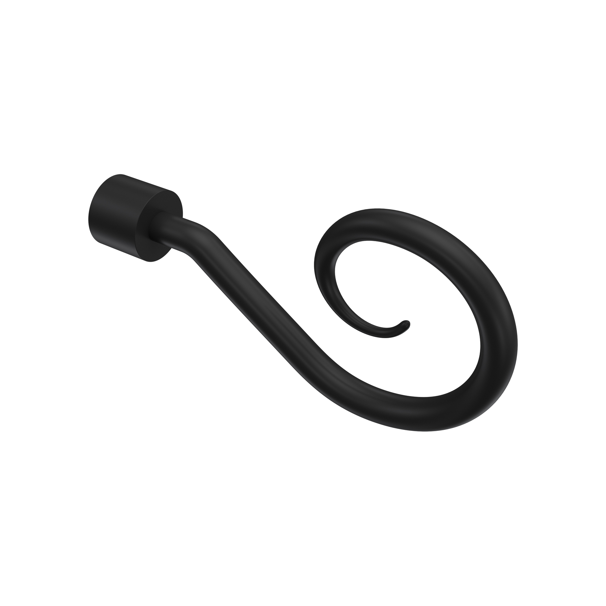 Metall Endstücke Allegra (Spirale) Schwarz für 16 mm Ø Gardinenstangen