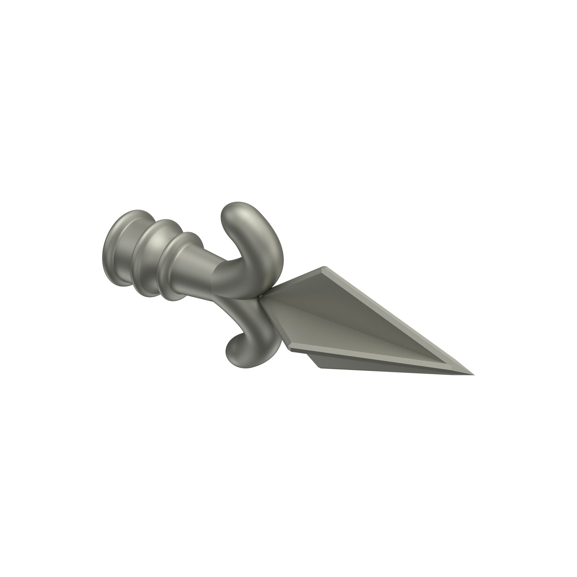 Metall Endstücke Matteo (Pfeil) Chrom matt für 16 mm Ø Gardinenstangen