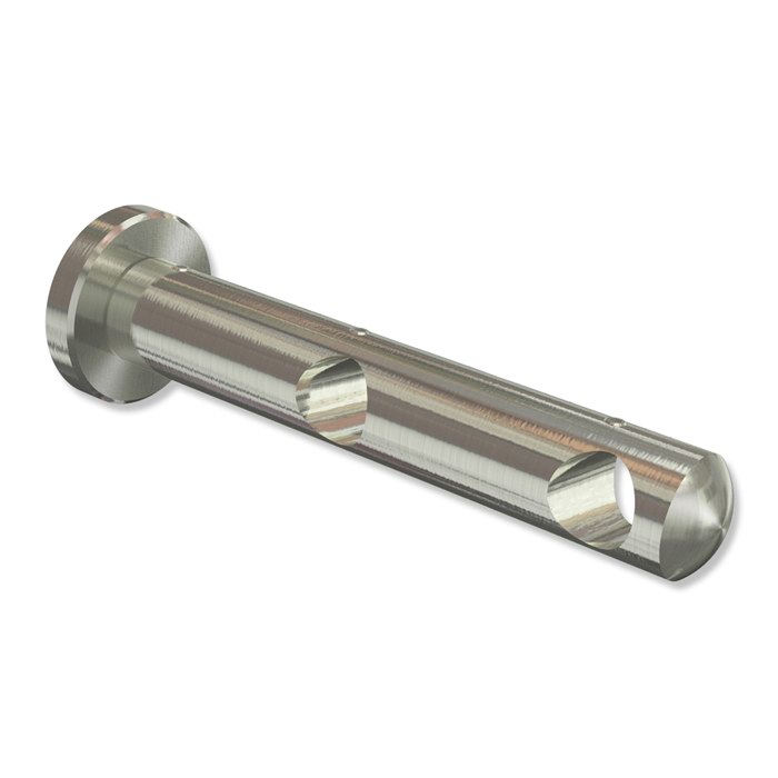 Träger 2-läufig Edelstahl V2A 6,5 / 12 cm Enzo für 16 mm Edelstahl-Gardinenstangen