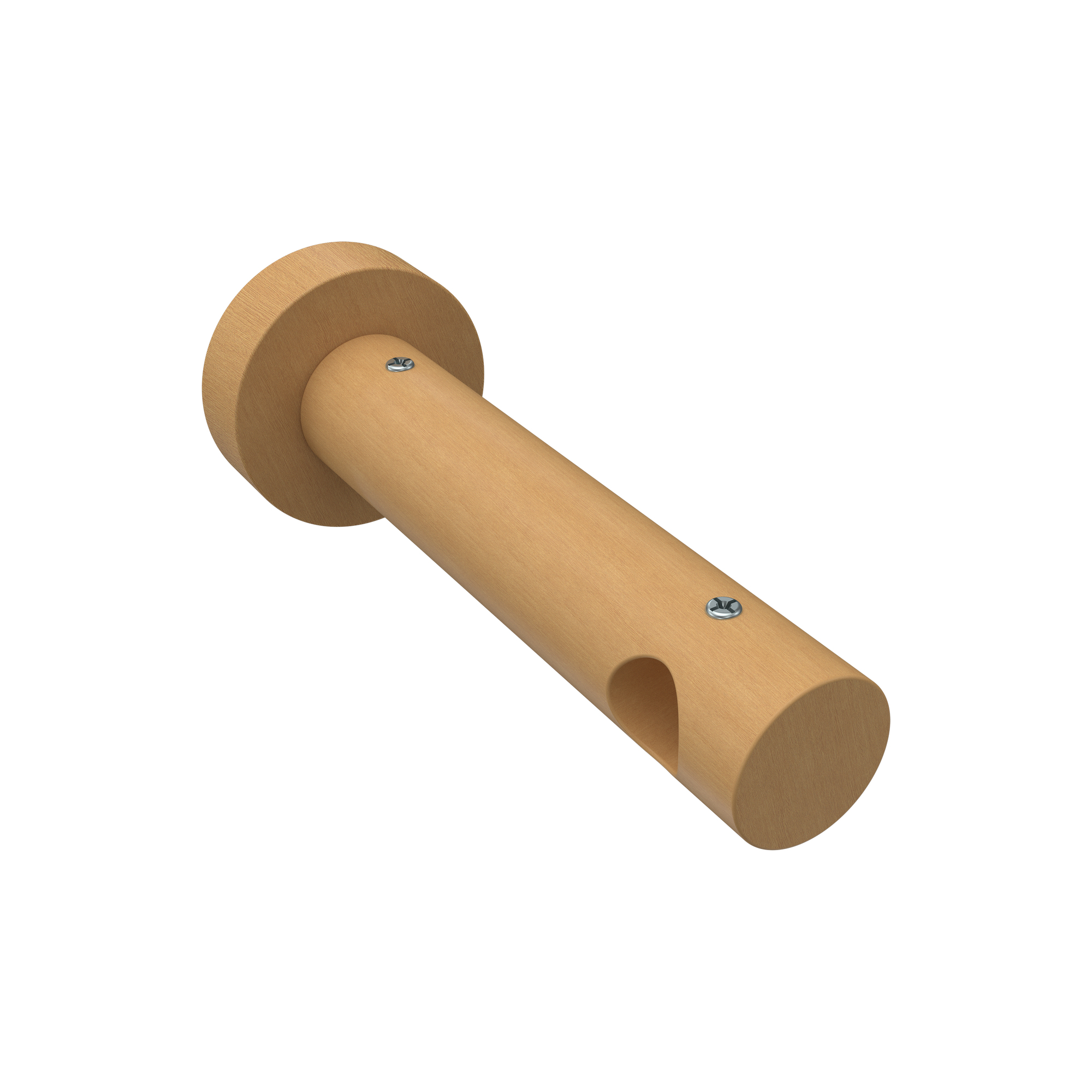 Träger / Halterung Buche lackiert 12 cm Adrian für 16 mm Ø Vorhangstangen