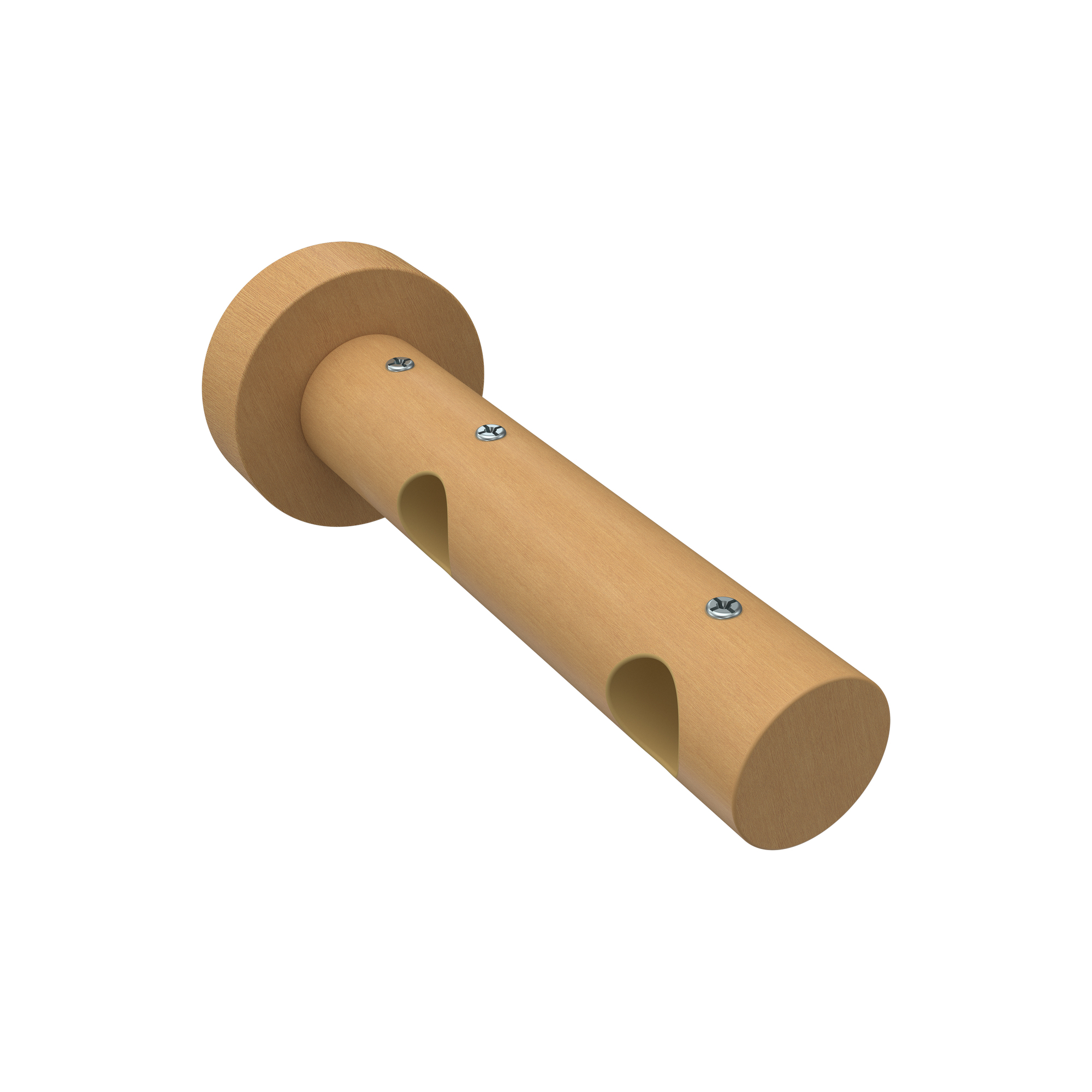 Träger / Halterung 2-läufig Buche lackiert 6 und 12 cm Adrian für 16 mm Ø Vorhangstangen