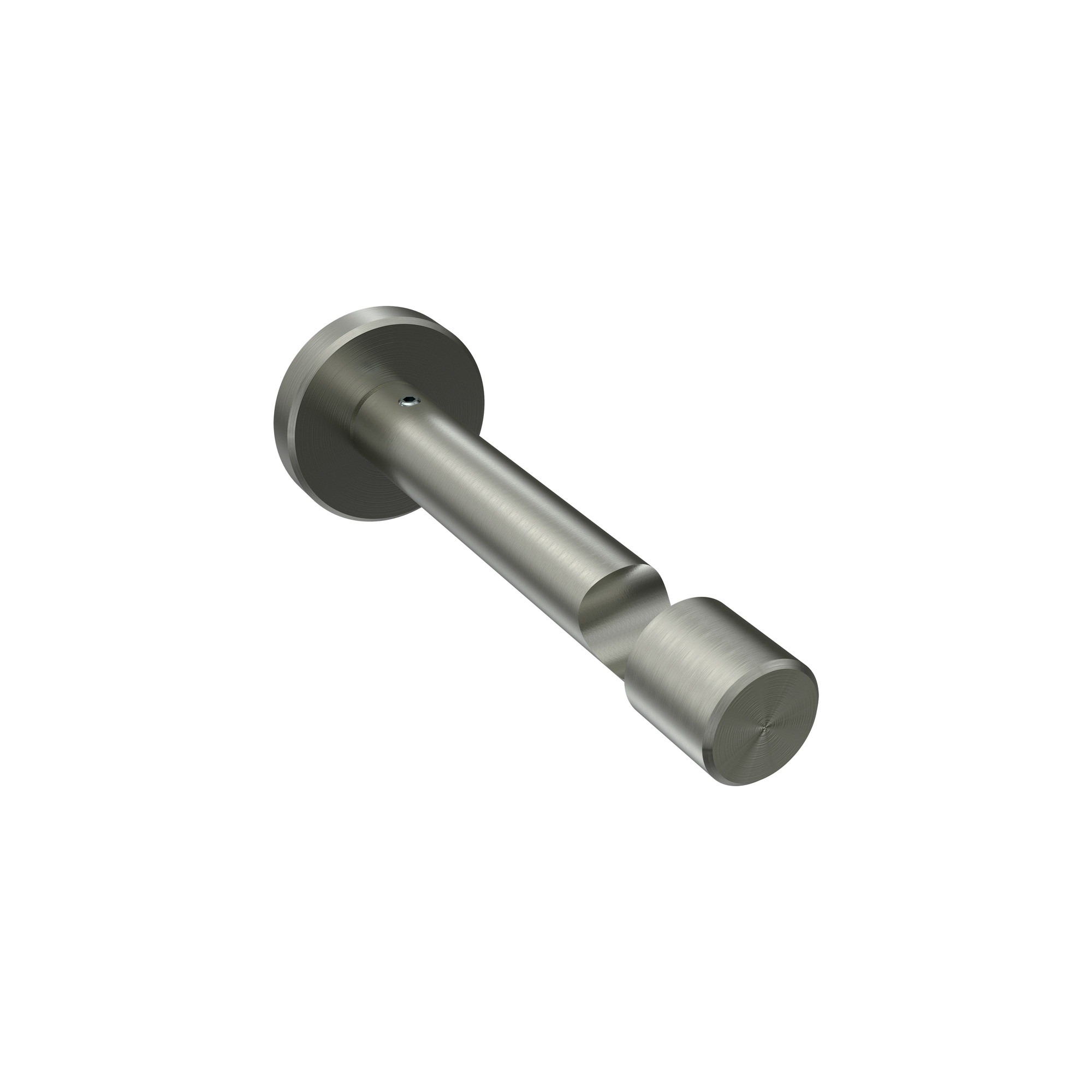 Schraubkappen-Träger Edelstahl-Optik 8 cm Sinux für 16 mm Ø Gardinenstangen