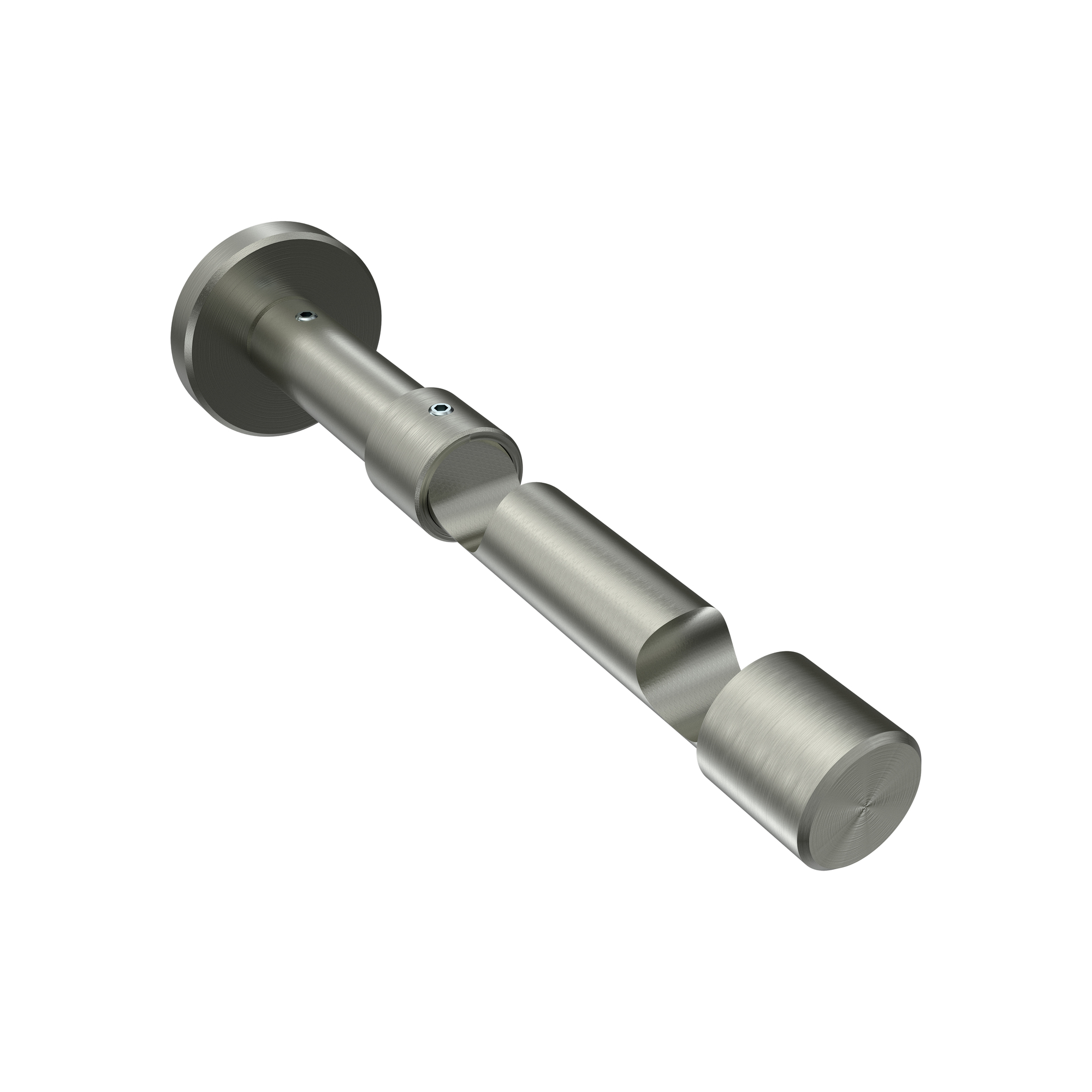 Schraubkappen-Träger 2-läufig Edelstahl-Optik 8 / 13 cm Sinux für 16 mm Ø Gardinenstangen