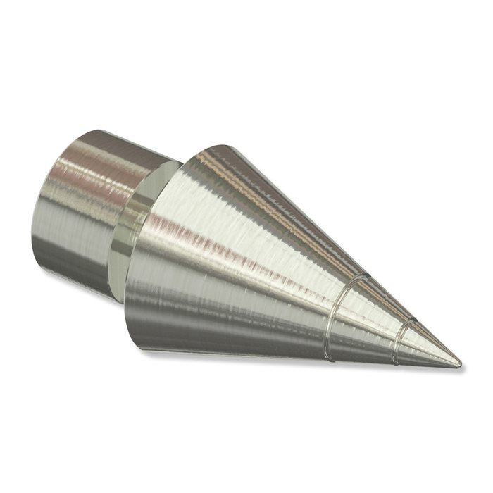 Endstücke Sophie (Rillenkegel) Edelstahl V2A für 20 mm Edelstahl-Gardinenstangen (Set 2 Stück)