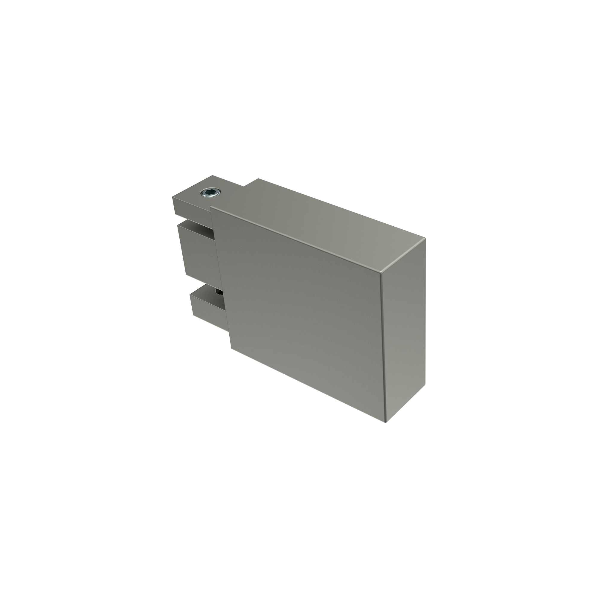 Endstücke Lox (Quader) Edelstahl Optik für 14x35 mm Innenlaufstangen