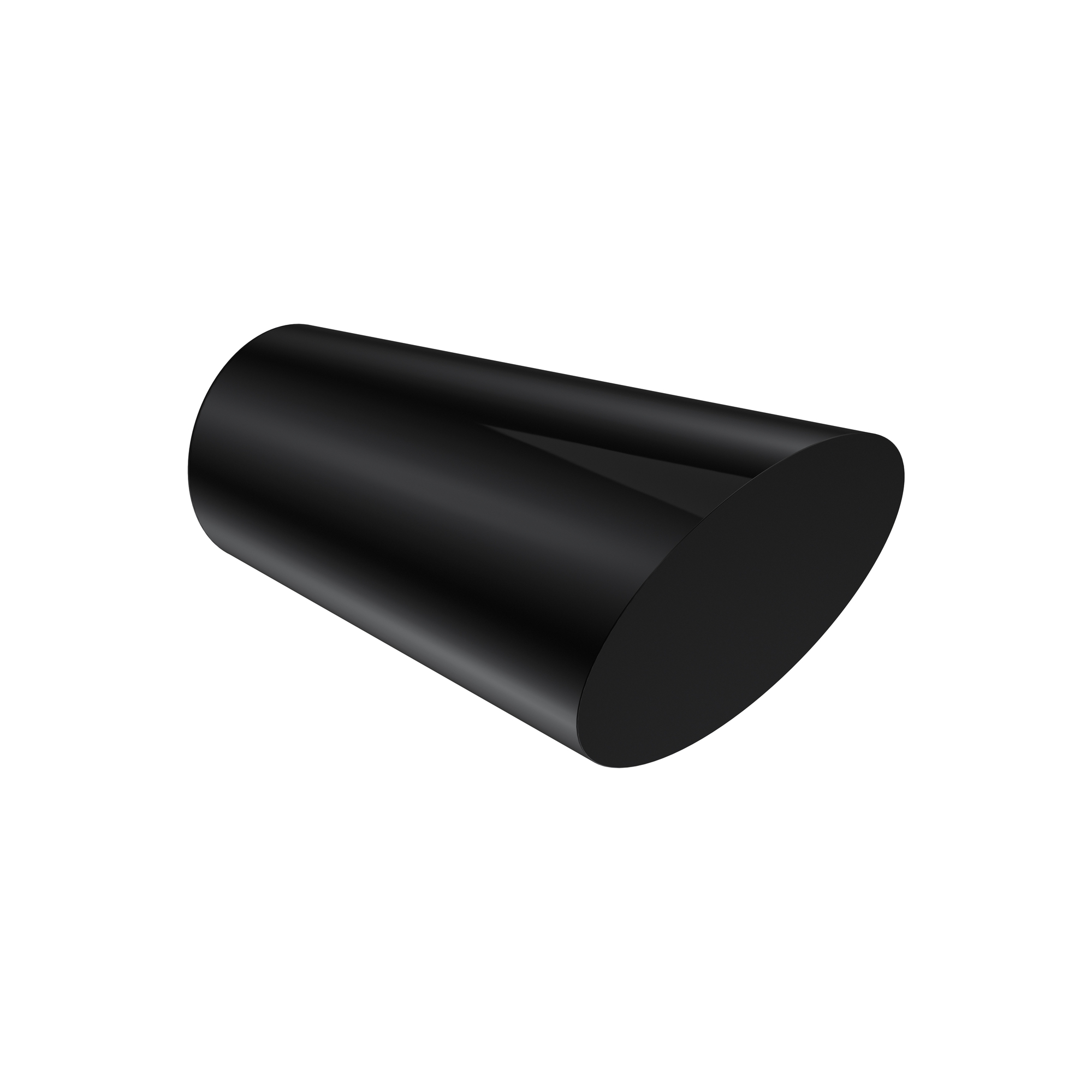 Endstücke Bento (Konus Schräge) Schwarz für 20 mm Ø Gardinenstangen