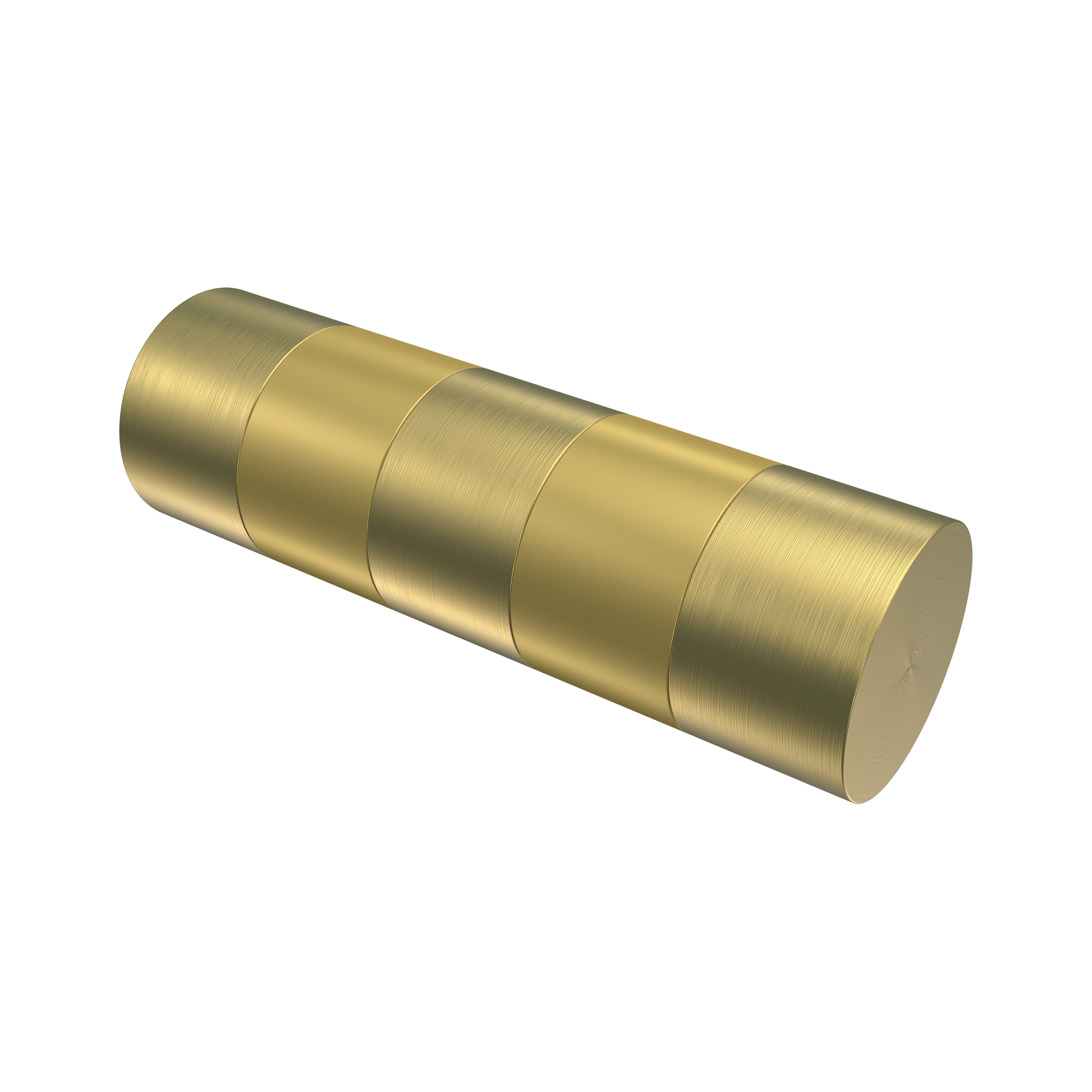 Endstücke Mavell (Zylinder Bicolor) Messing-Optik / Satin-Gold für 20 mm Ø Gardinenstange