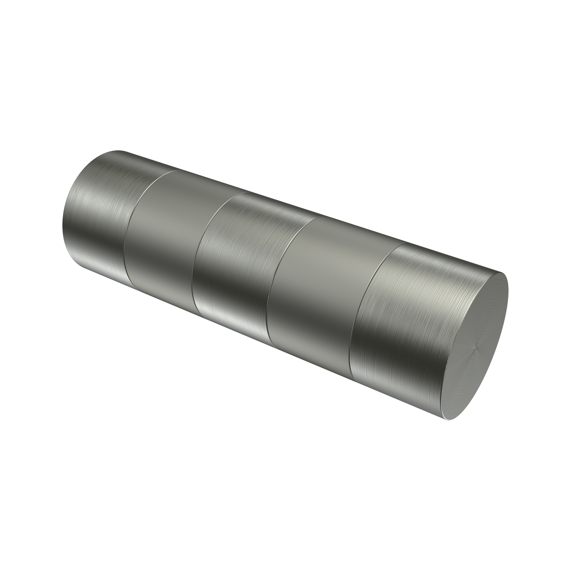 Endstücke Mavell (Zylinder Bicolor) Edelstahl-Optik / Satin-Silber für 20 mm Ø Gardinenstangen