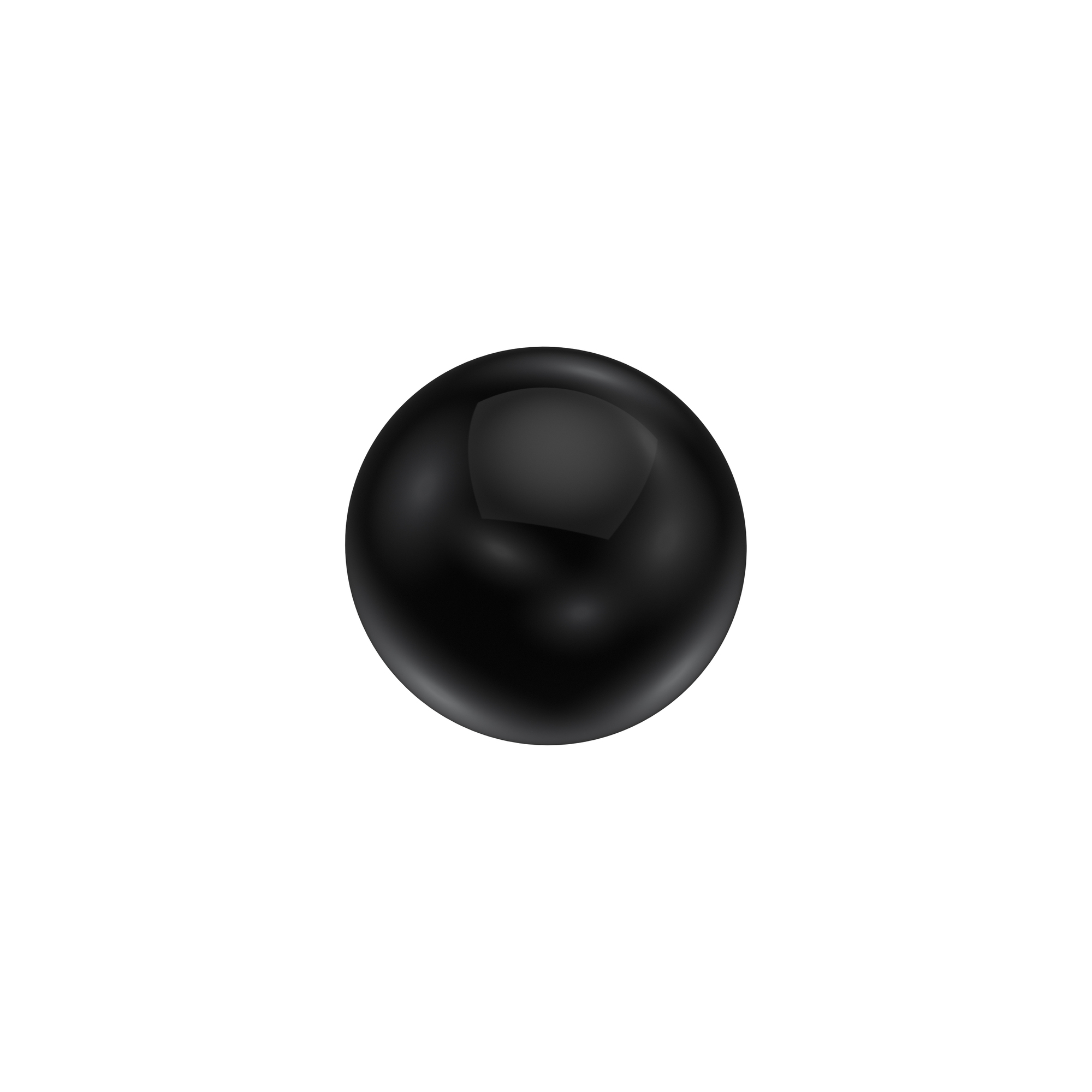 Endstücke Luino (Kugel) Schwarz für 20 mm Ø Vorhangstangen