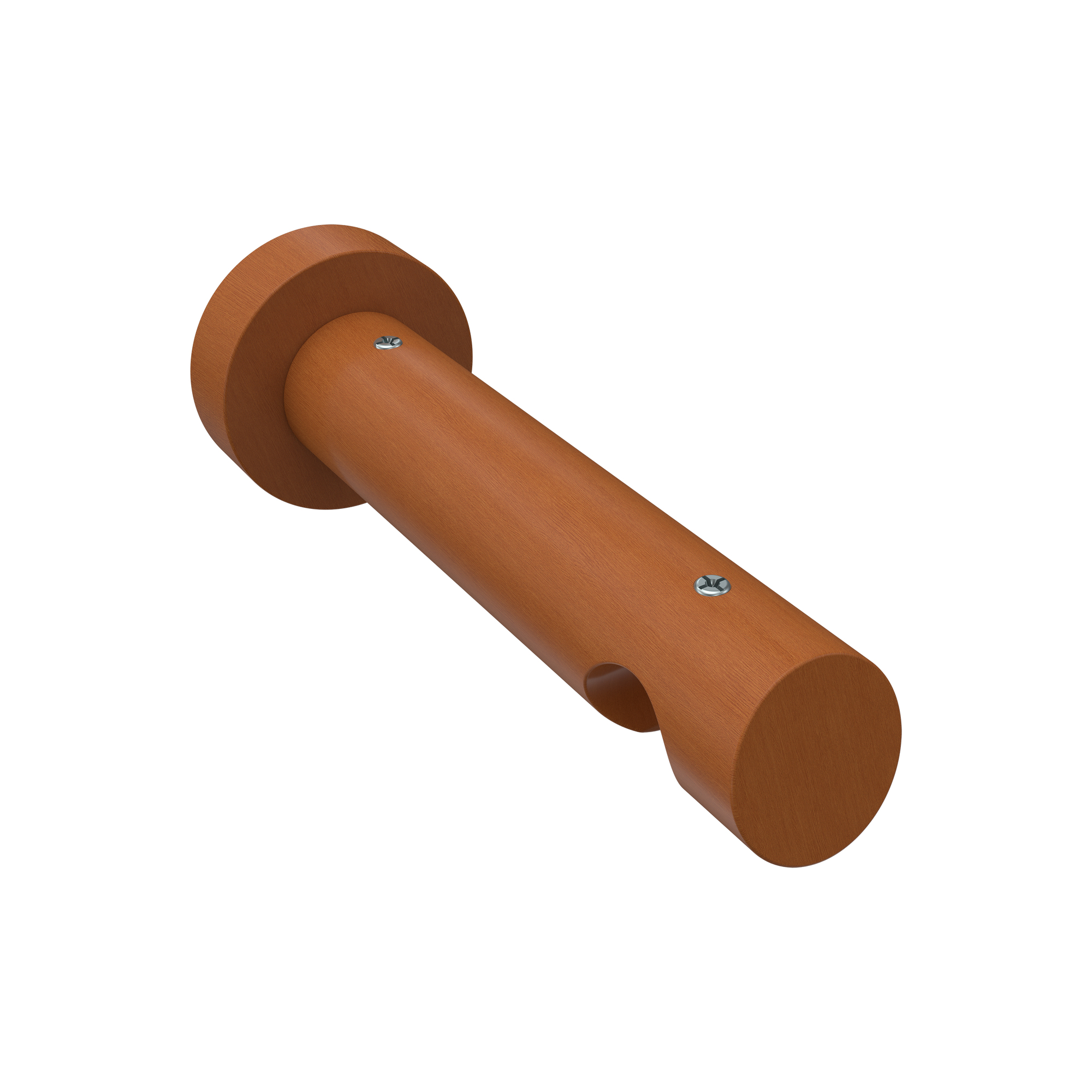 Träger / Halterung Kirschbaum lackiert 12 cm Talent für 20 mm Ø Innenlauf-Gardinenstangen