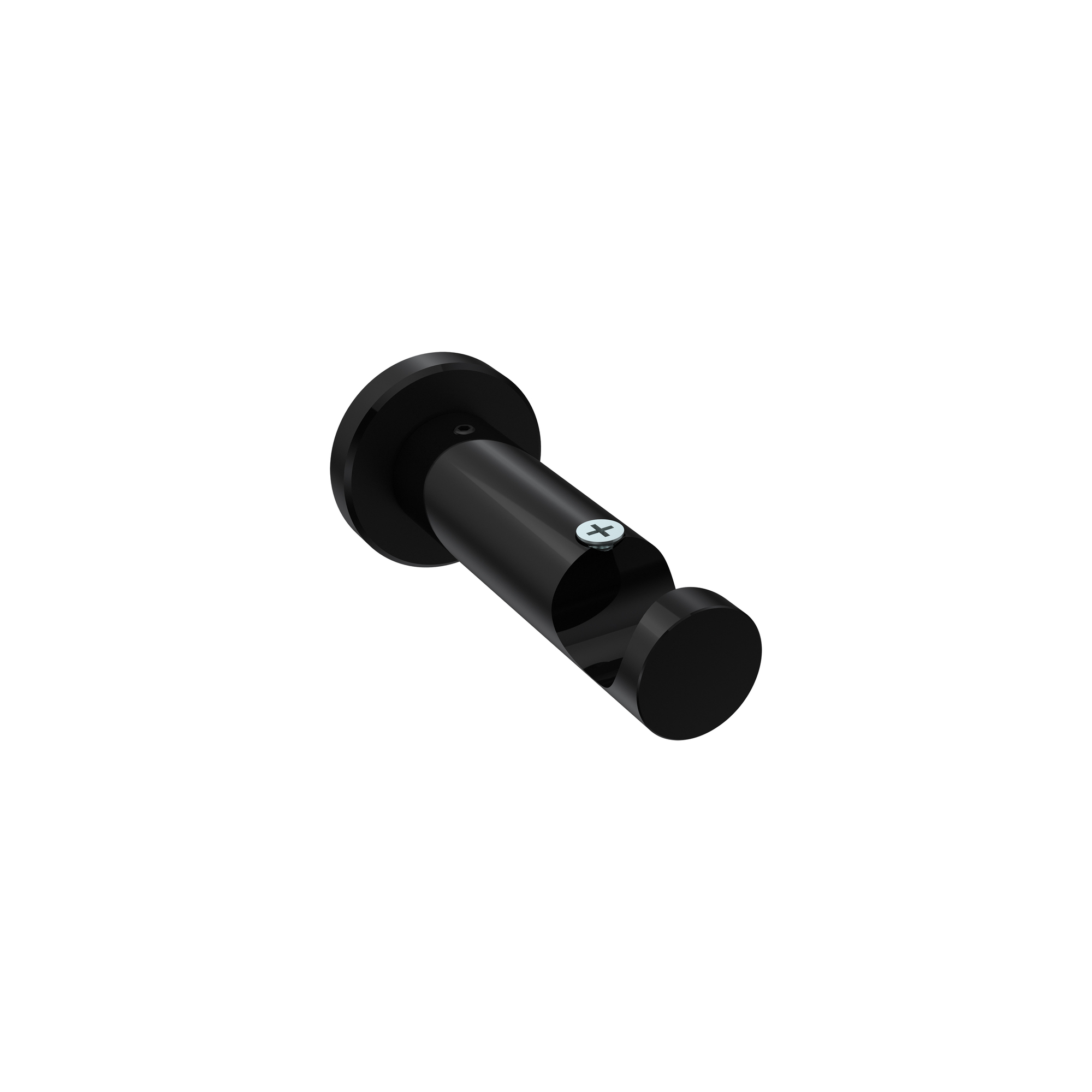 Träger / Halterung Schwarz 7,5 cm Platon für 20 mm Ø Gardinenstangen