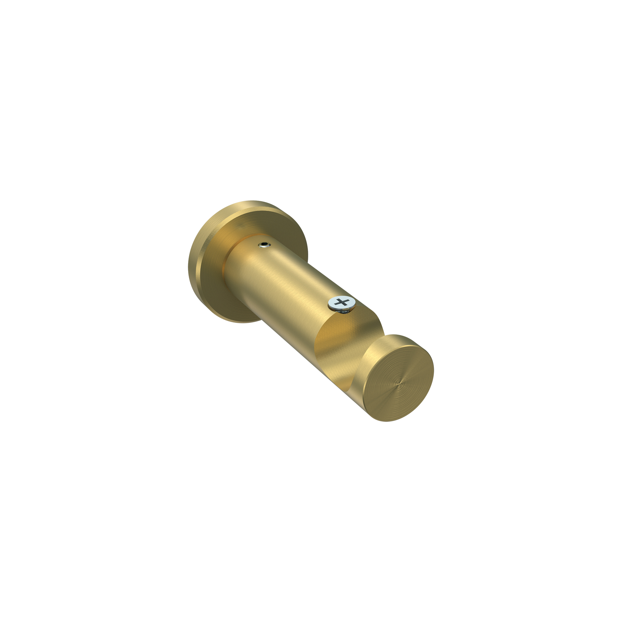 Träger / Halterung Messing-Optik 7,5 cm Platon für 20 mm Ø Vorhangstangen