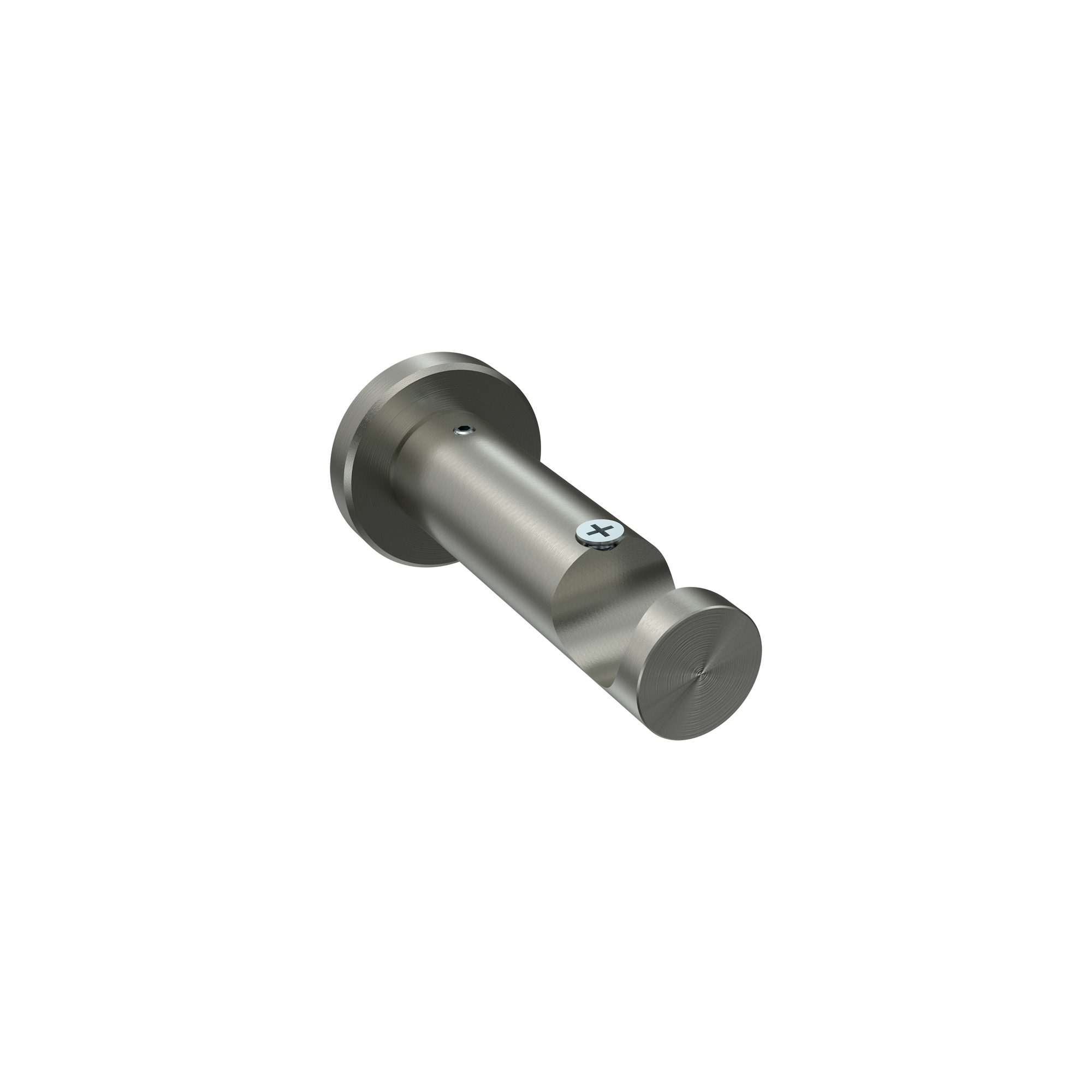 Träger / Halterung Edelstahl-Optik 7,5 cm Platon für 20 mm Ø Gardinenstangen