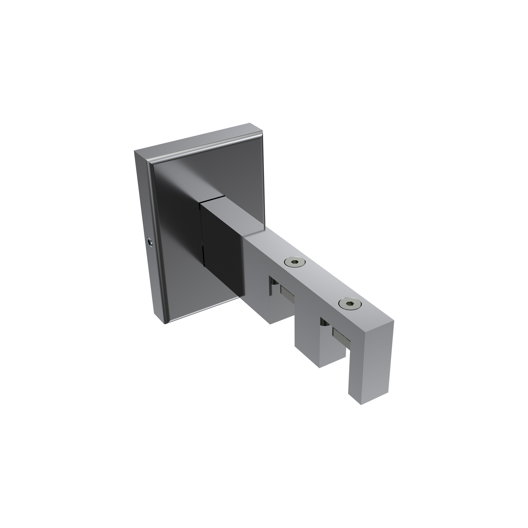 Träger / Halterung 2-läufig Chrom 6 / 9 cm Smartline für 14x35 mm Innenlaufstangen