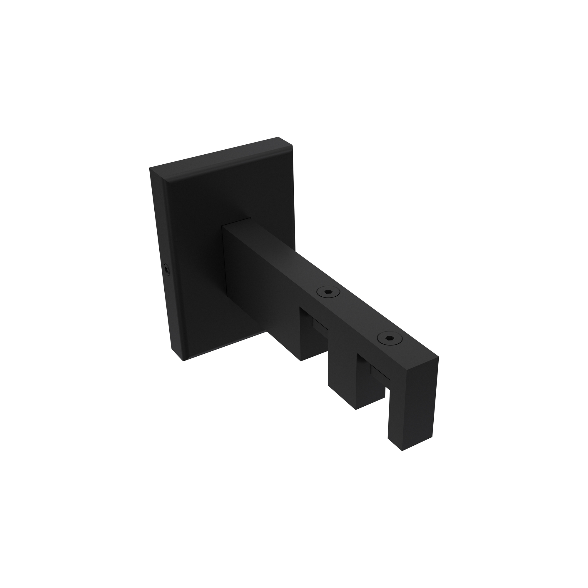 Träger / Halterung 2-läufig Schwarz 6 / 9 cm Smartline für 14x35 mm Innenlaufstangen