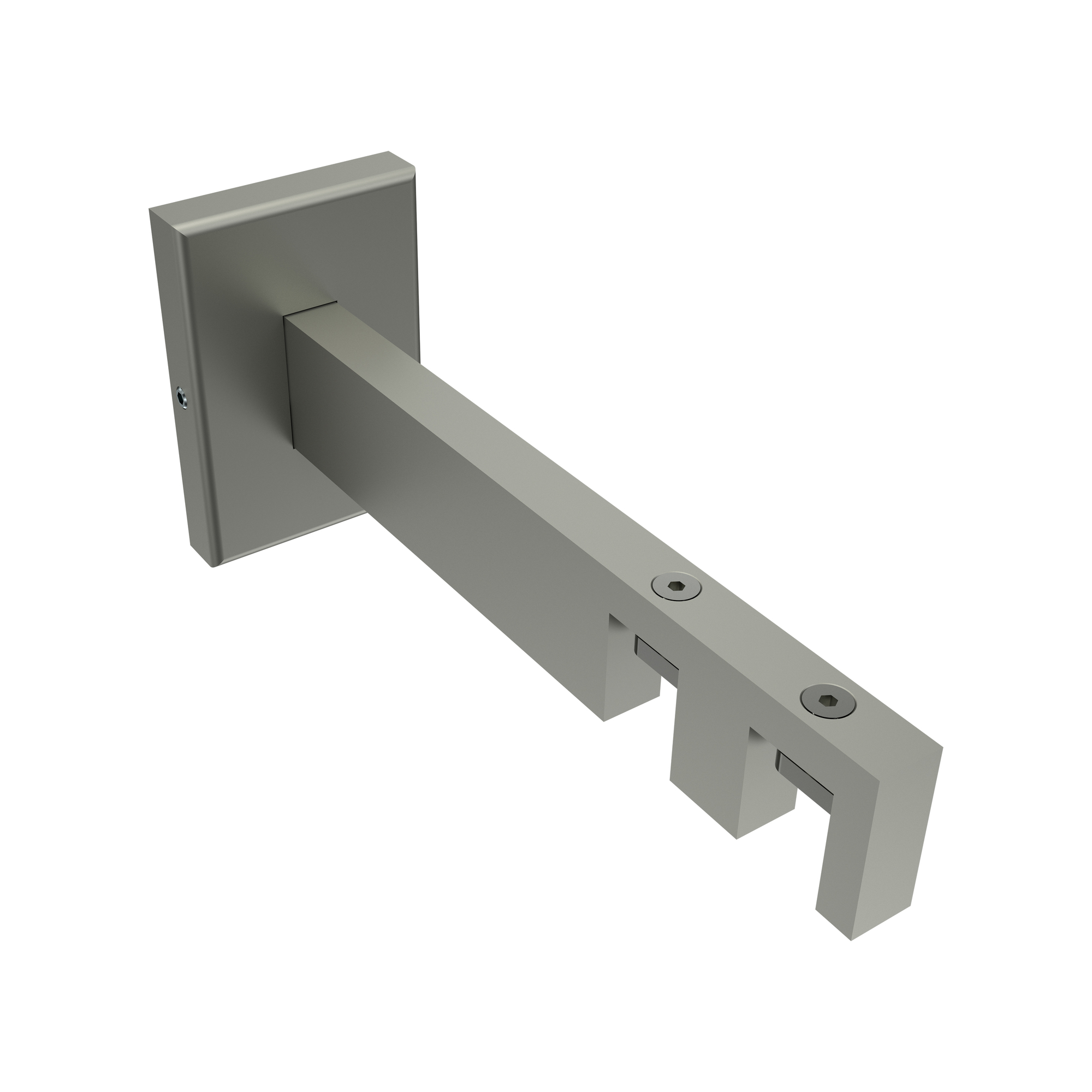 Träger / Halterung 2-läufig Edelstahl Optik 10,5 / 13,5 cm Smartline für 14x35 mm Innenlaufstangen