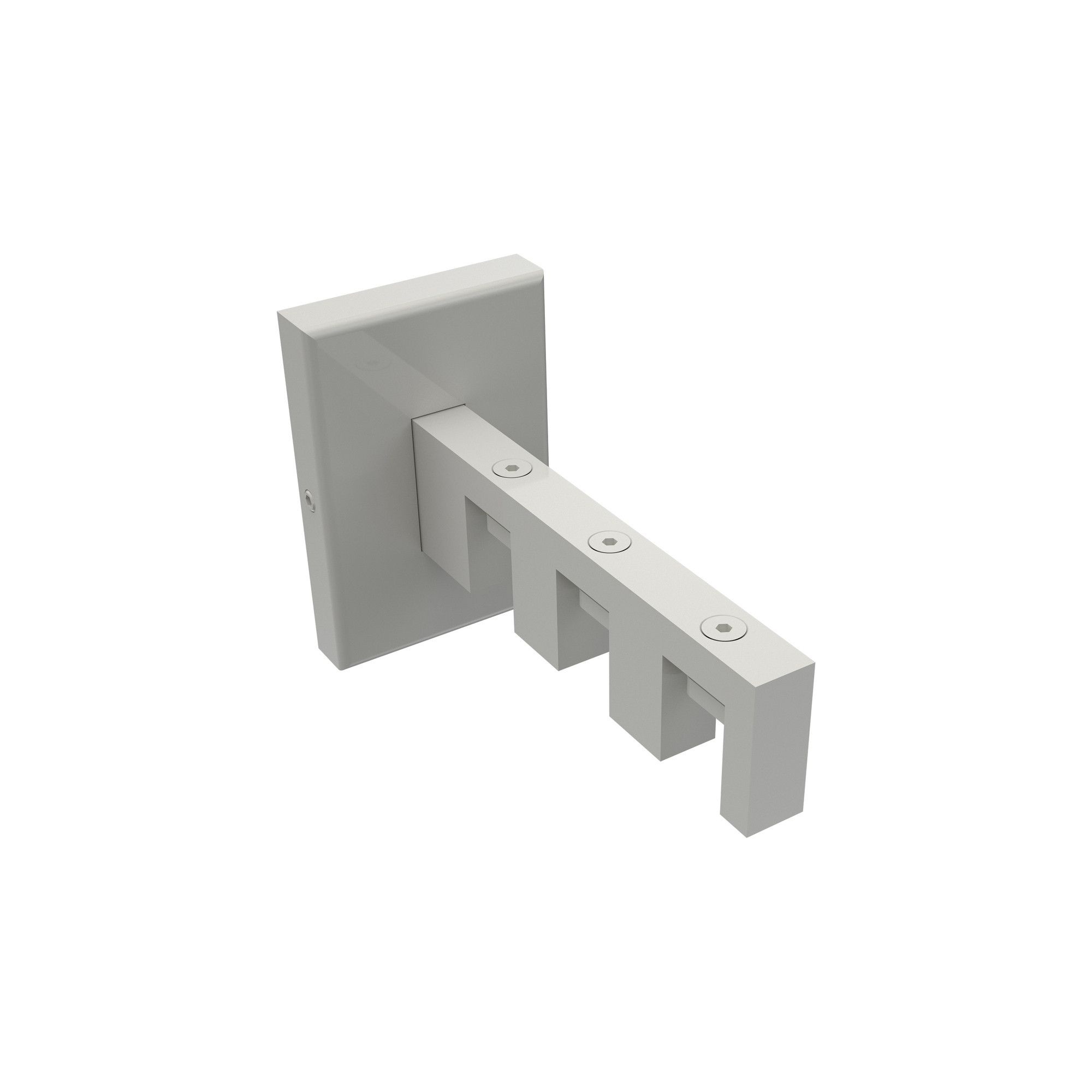Träger / Halterung 3-läufig Weiß 3 / 6 / 9 cm Smartline für 14x35 mm Innenlaufstangen