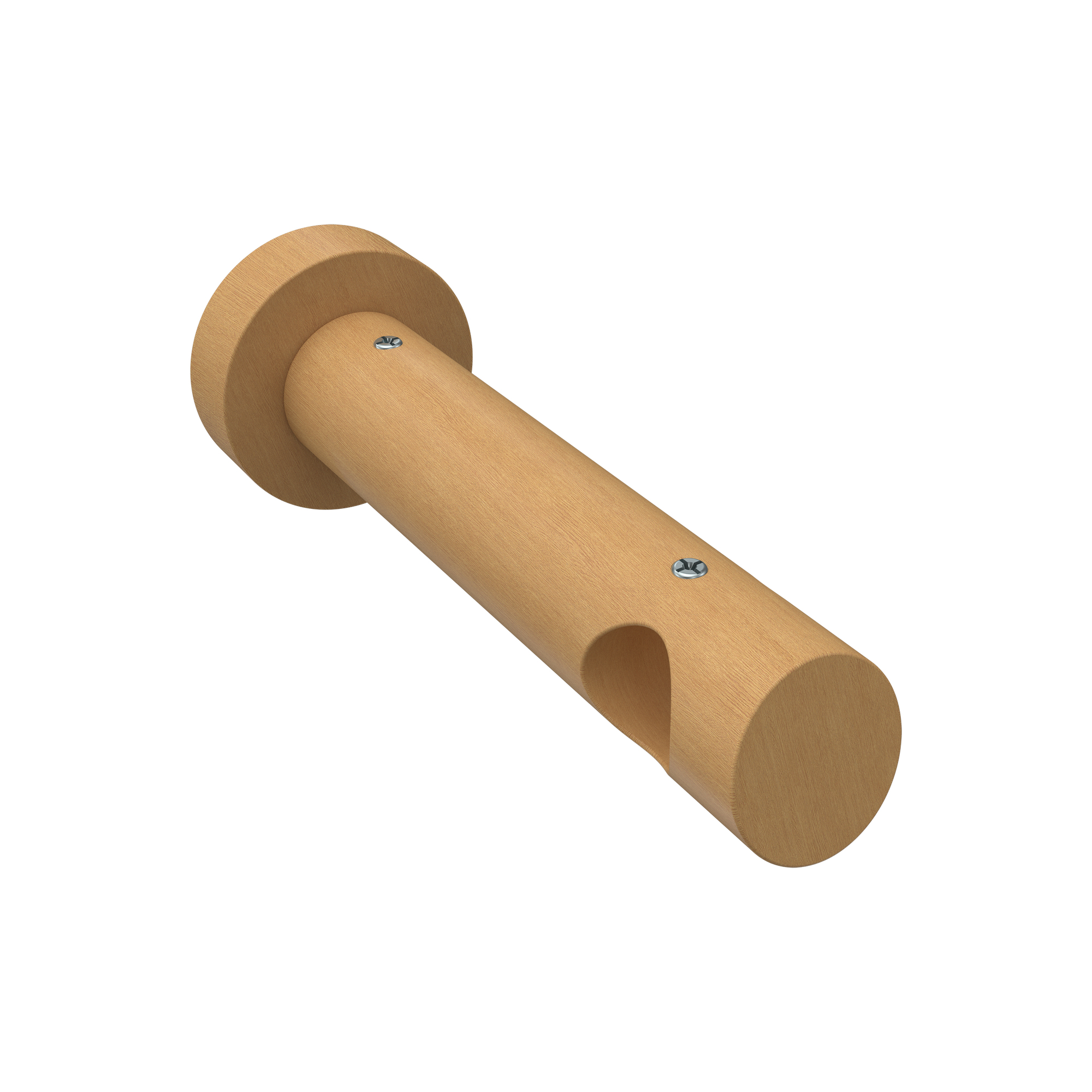Träger / Halterung Buche lackiert 12 cm Talena für 20 mm Ø Vorhangstangen