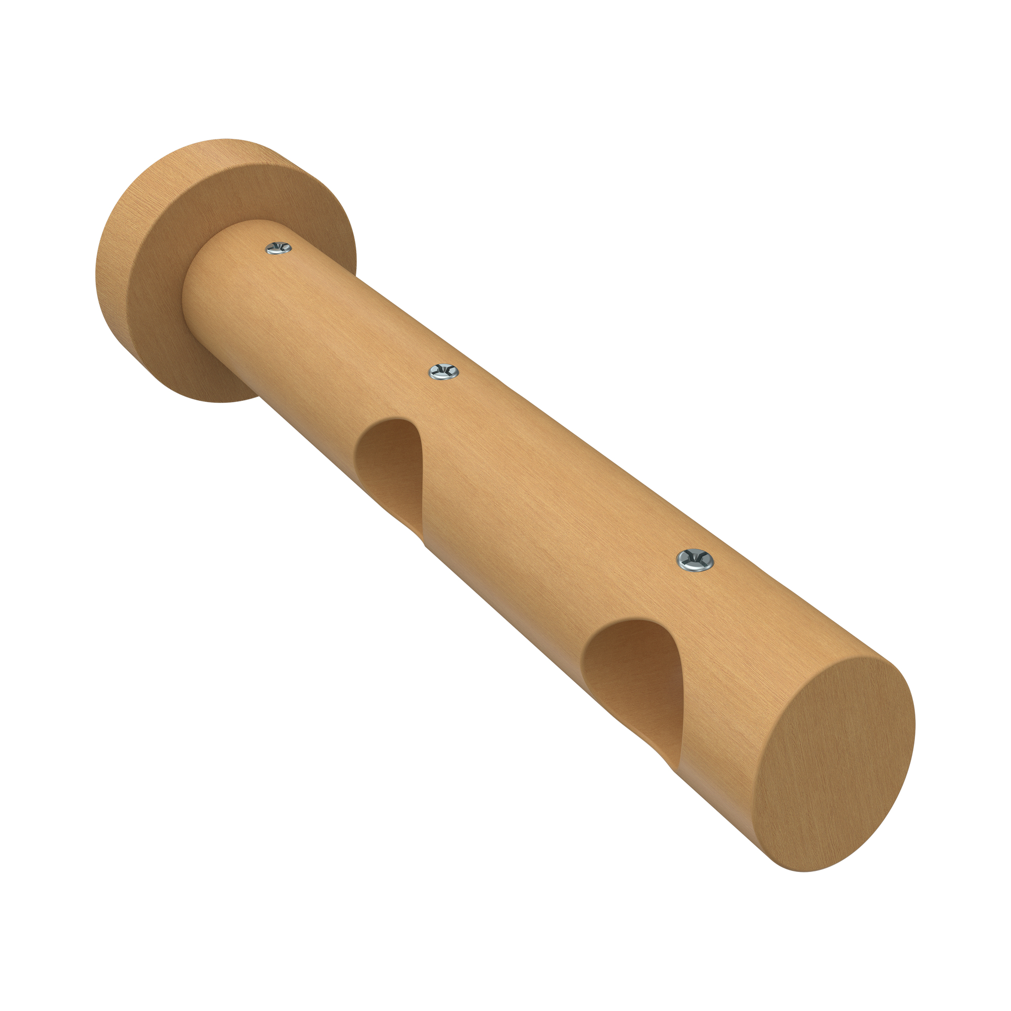 Träger / Halterung zweiläufig Buche lackiert 9 und 15 cm Talena für 20 mm Ø Gardinenstangen