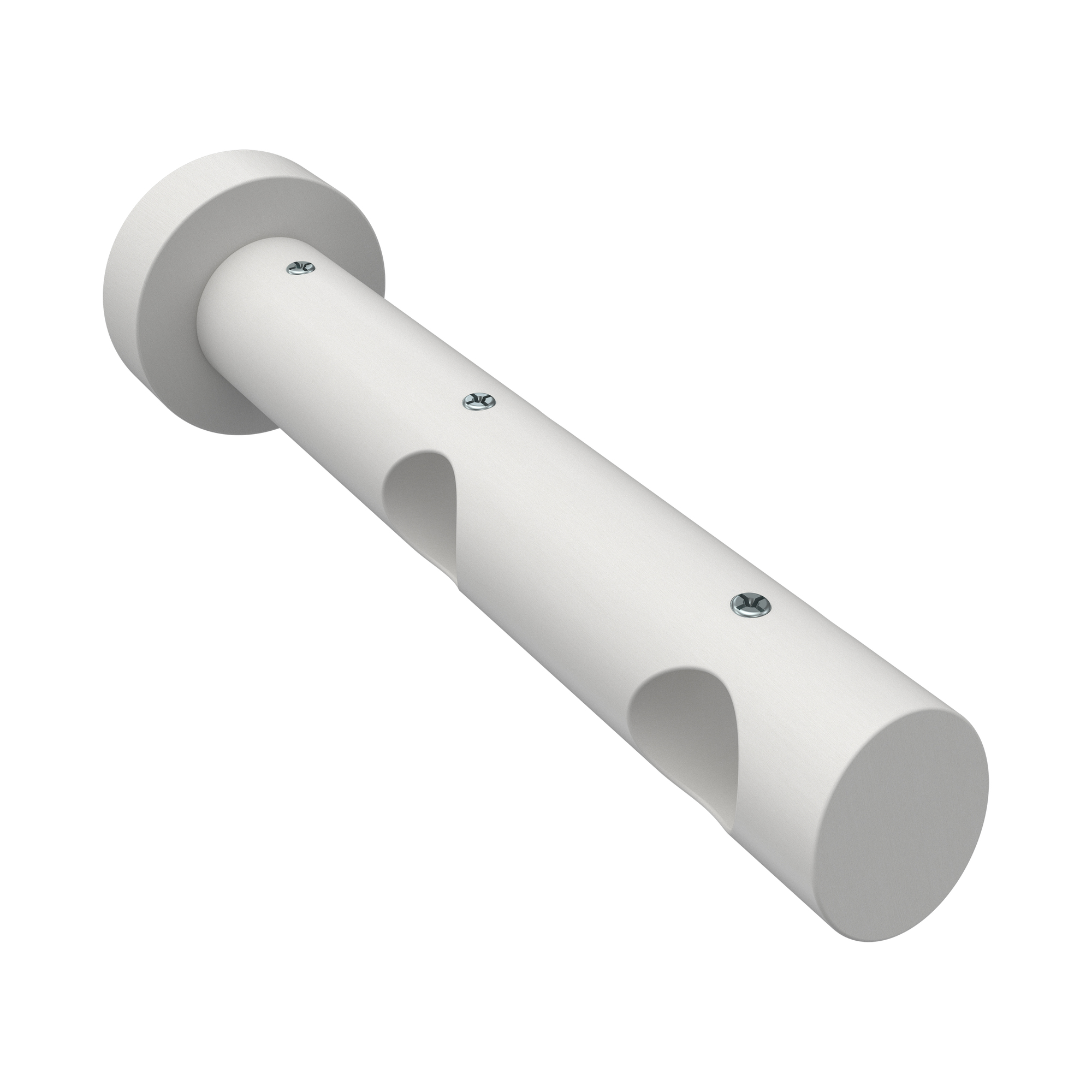 Träger / Halterung 2-läufig Weiß lackiert 9 und 15 cm Talena für 20 mm Ø Gardinenstangen