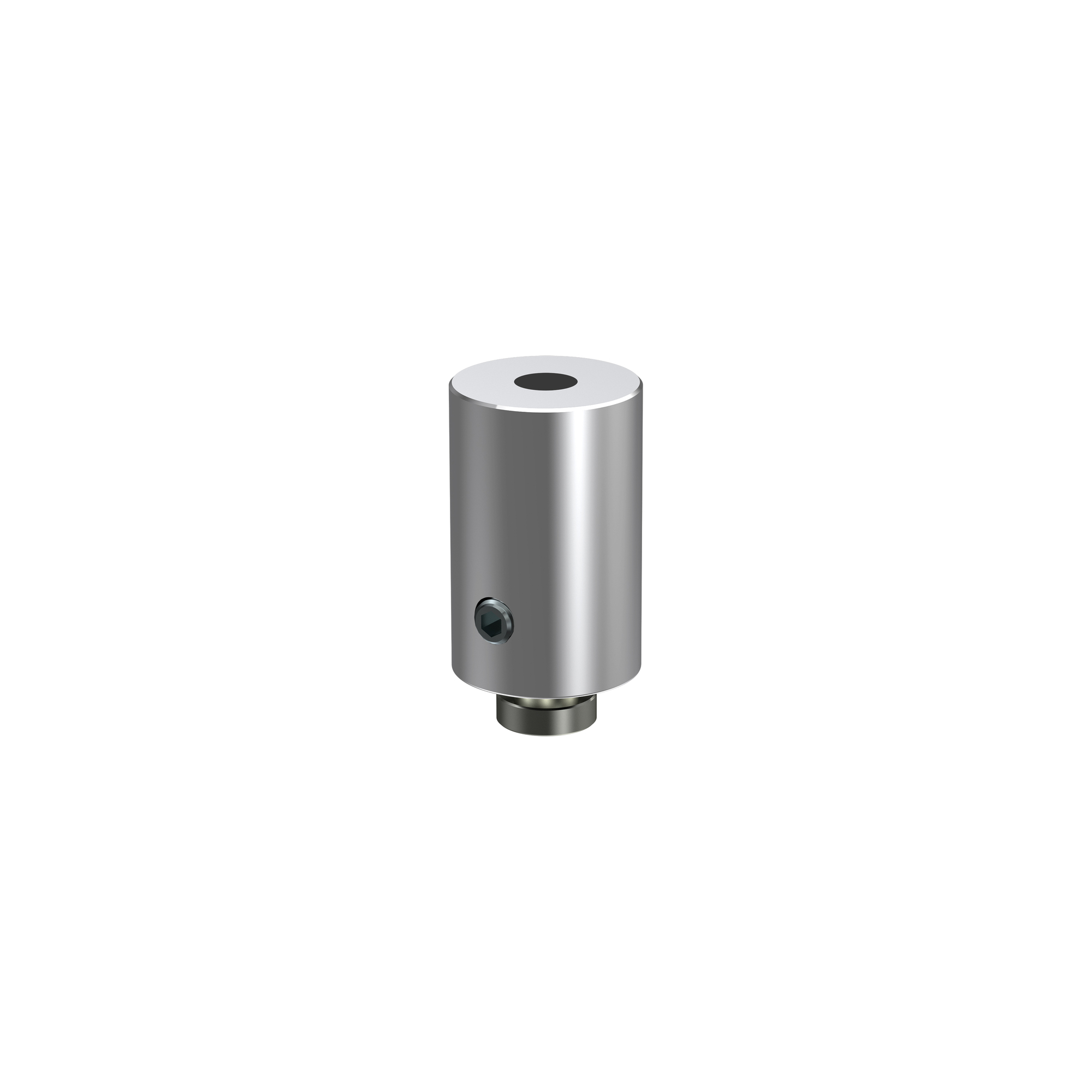 Deckenträger / Deckenhalterung Chrom 2,5 cm Sonius für 20 mm Ø / 14x35 mm Innenlaufstangen