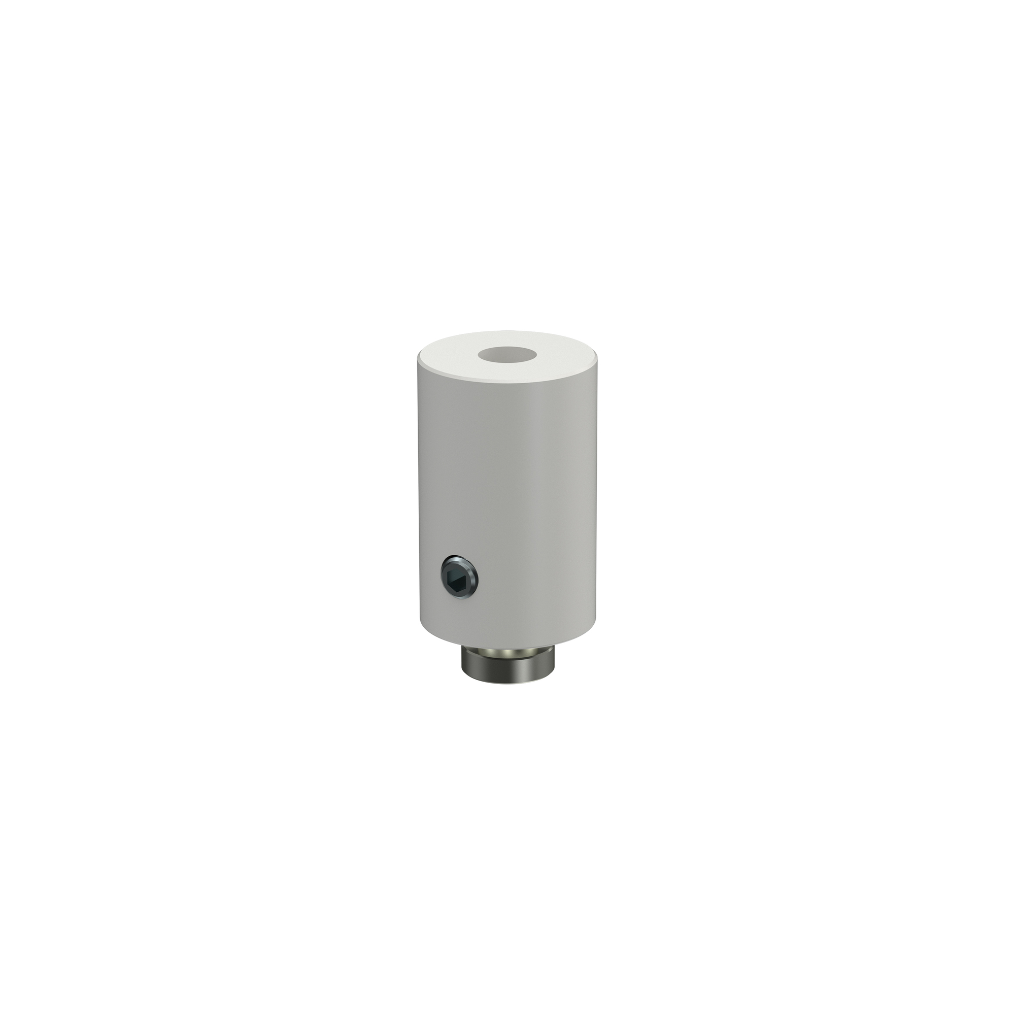 Deckenträger / Deckenhalterung Weiß 2,5 cm Sonius für 20 mm Ø / 14x35 mm Innenlauf-Gardinenstangen