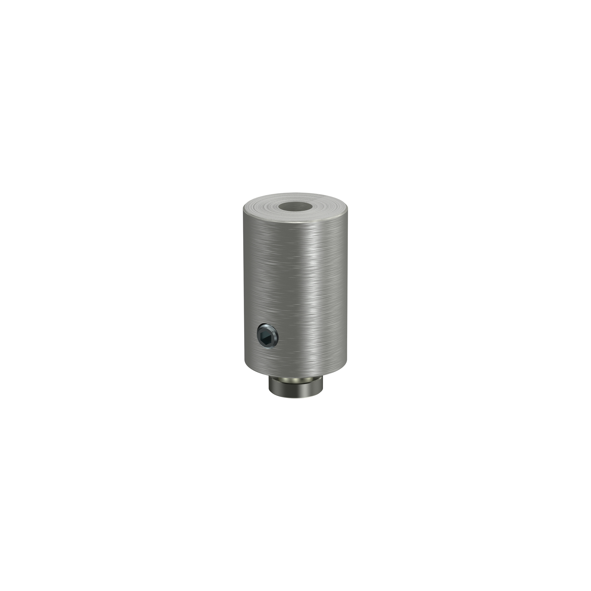 Deckenträger / Deckenhalterung Edelstahl-Optik 2,5 cm Sonius für 20 mm Ø / 14x35 mm Innenlaufstangen