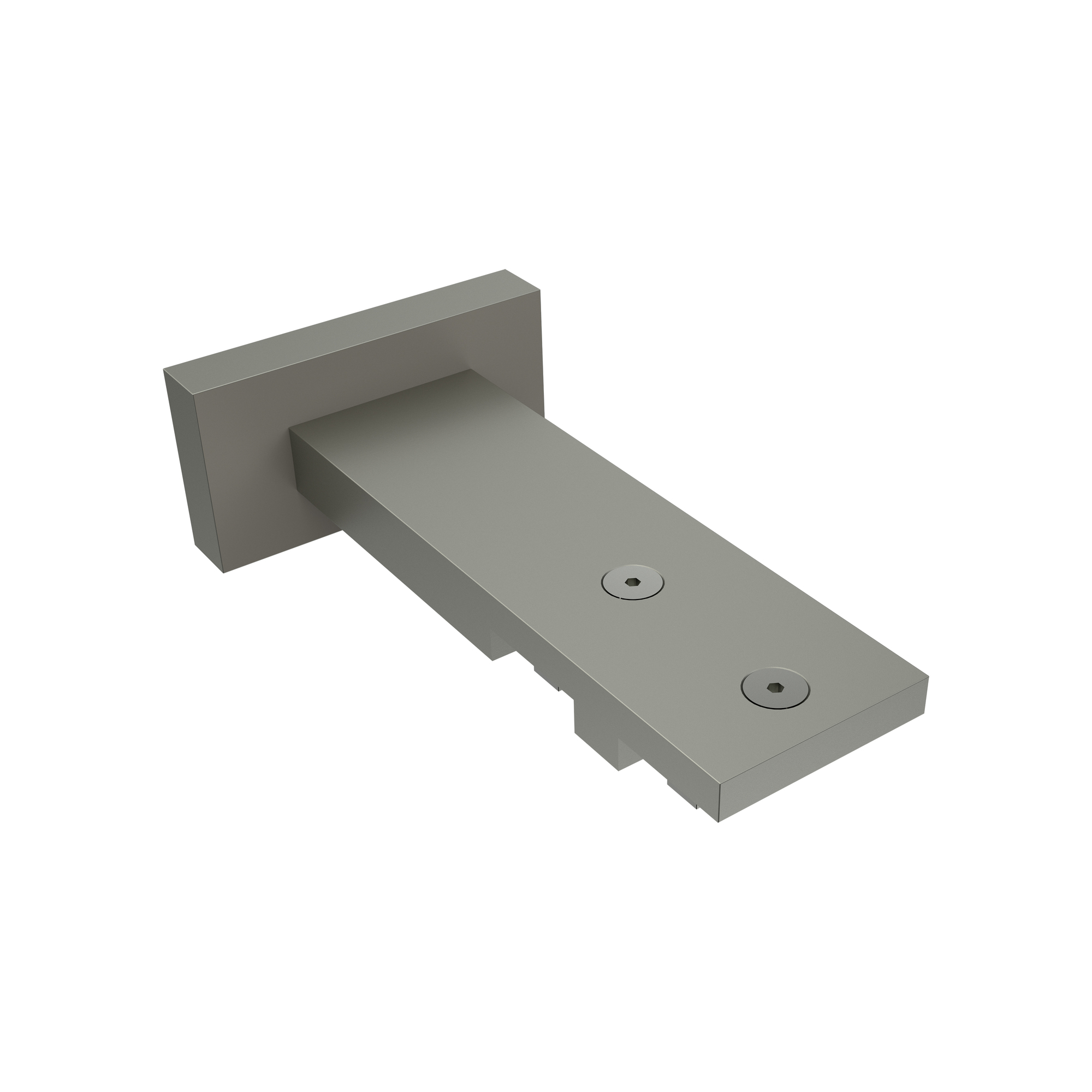 Träger / Halterung 2-läufig Satin-Silber 8 / 11 cm Quadline für 20x20 mm Innenlaufstangen