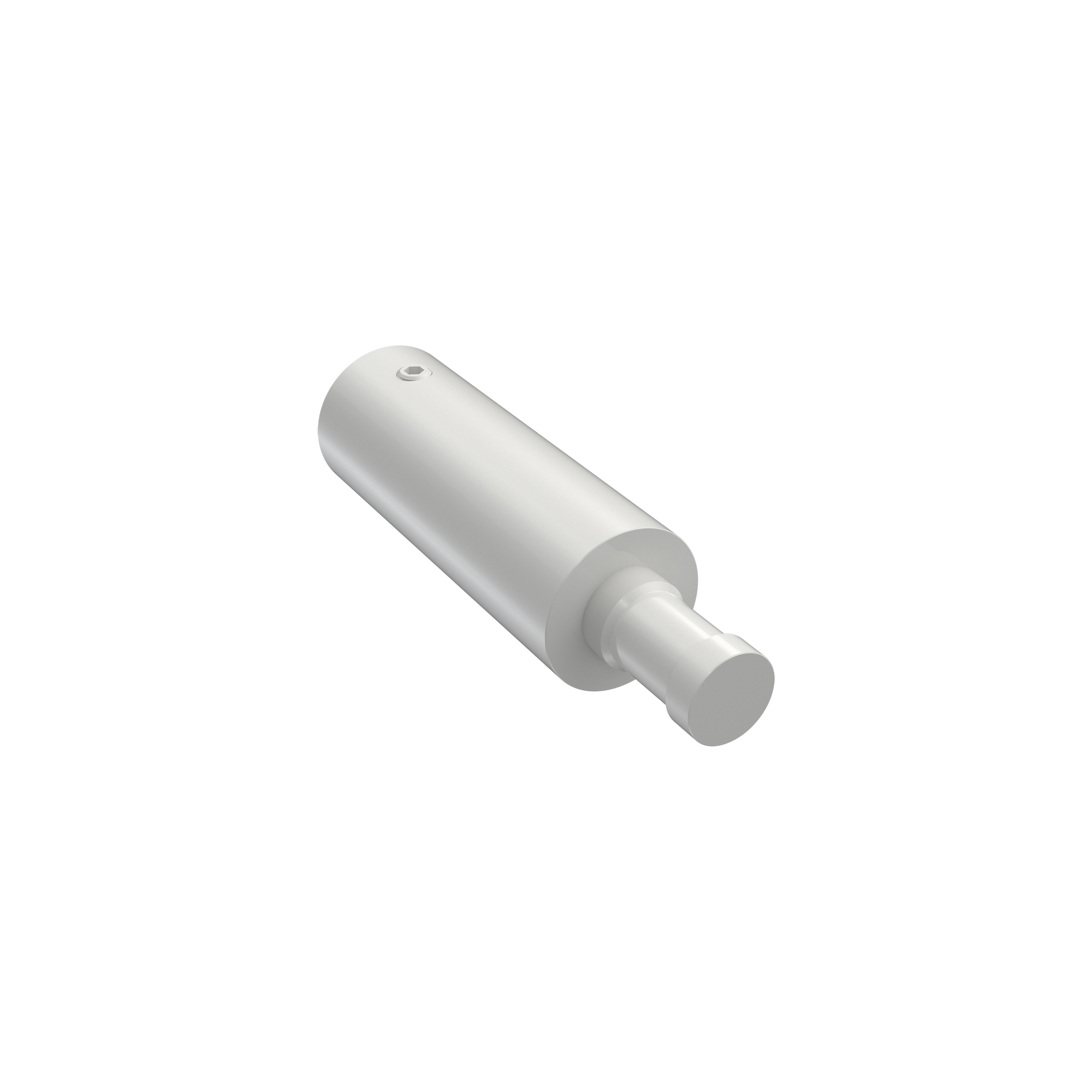 Trägerverlängerung 5 cm Typ E20 Weiß für Gardinenstangen-Träger 20 mm Ø