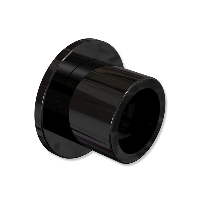 Wandlager / Nischenträger Schwarz für 20 mm Ø Gardinenstangen