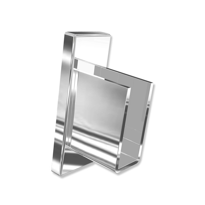 Wandlager / Nischenträger Chrom für 14x35 mm Innenlaufstangen