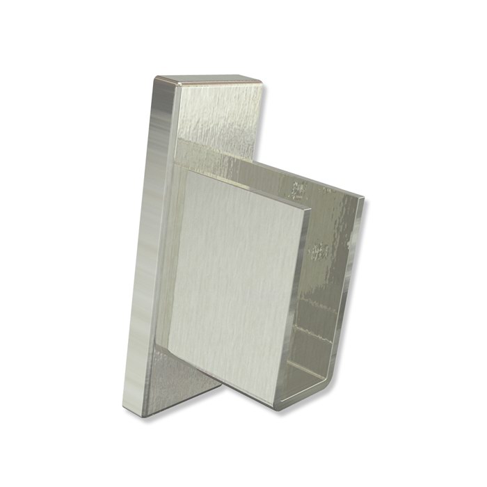 Wandlager / Nischenträger Edelstahl Optik für 14x35 mm Innenlaufstangen