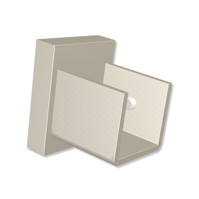 Wandlager / Nischenträger Satin-Silber für 20x20 mm Gardinenstangen