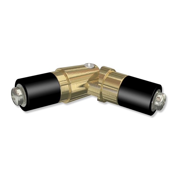 Gelenkverbinder Messing-Optik für 20 mm Ø Vorhangstangen