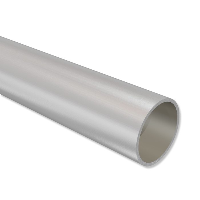 Rohr für Gardinenstangen 20 mm Ø in 240 cm Silber-Grau aus Metall 